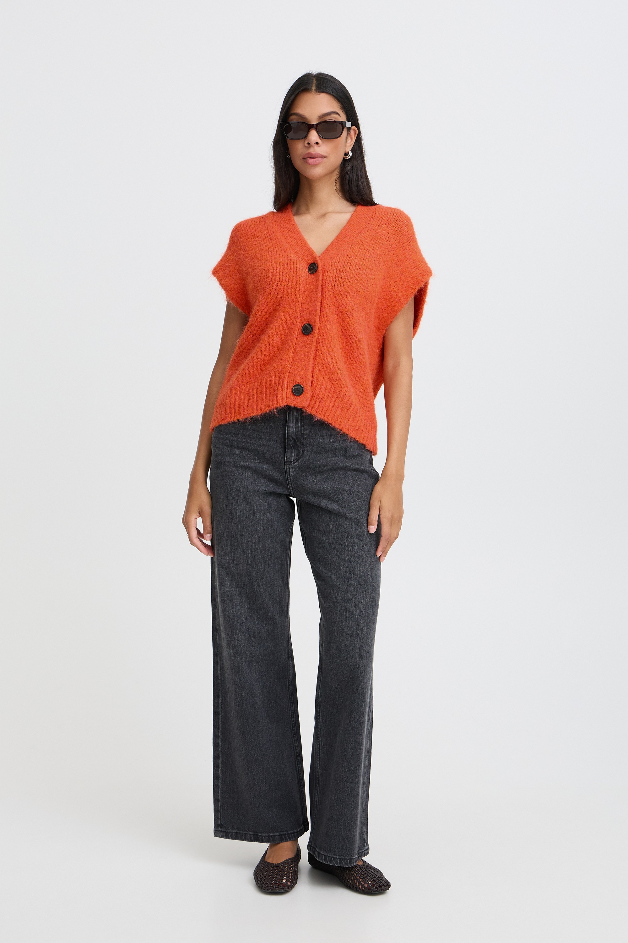 b.young Strickjacke »Damen Kurzarm-Bluse BYMILLERS«