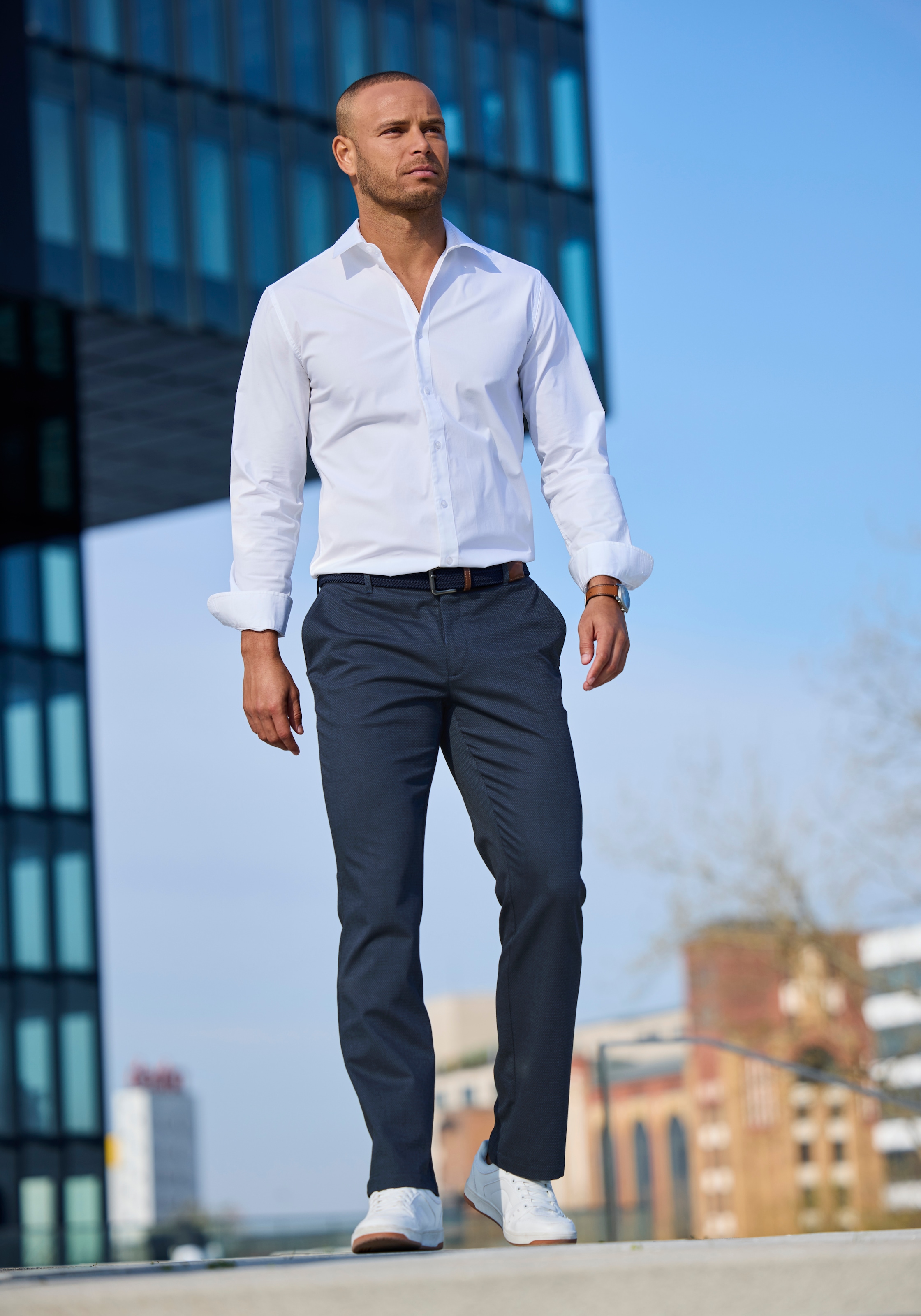 H.I.S Stoffhose »aus leicht elastischer Baumwollmix-Qualität«  bequeme Hose aus leicht elastischer Struktur-Qualität