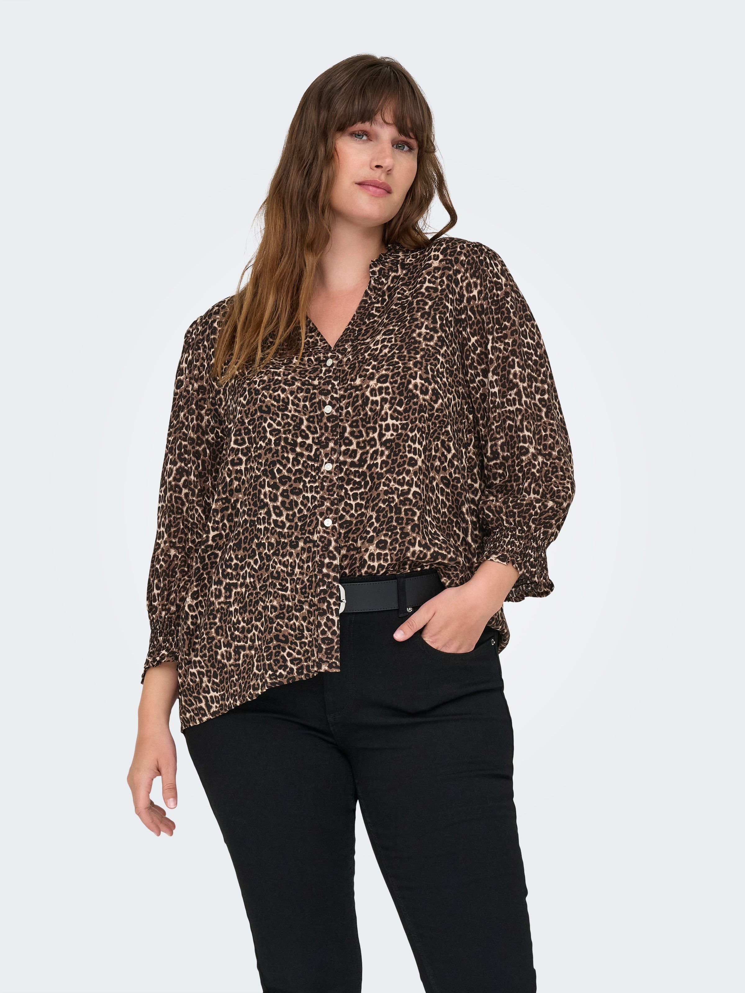 ONLY CARMAKOMA Druckbluse »CARRAYA 3/4 SHIRT WVN NOOS«