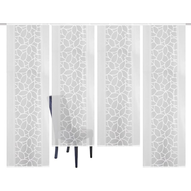 HOME WOHNIDEEN Schiebegardine »JENNA«, (4 St.), Schiebevorhang Jacquard  Set, HxB: 245x57 bei OTTO