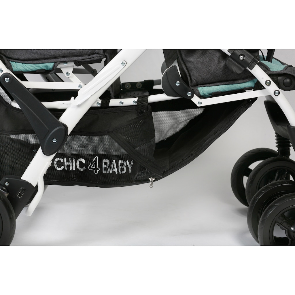 CHIC4BABY Geschwisterwagen »Duo, melange mint«