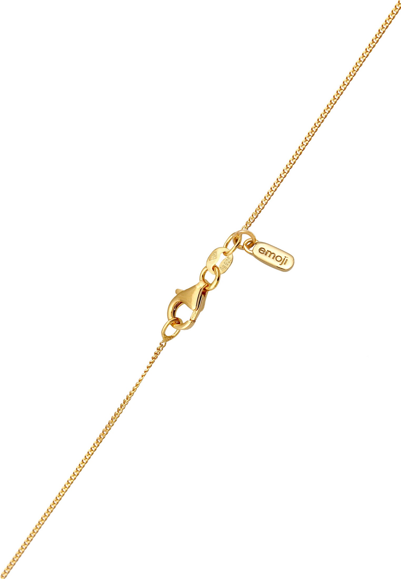 Elli Kette mit Anhänger »Halskette Smiling Face Emoji 925 Sterling Silber«