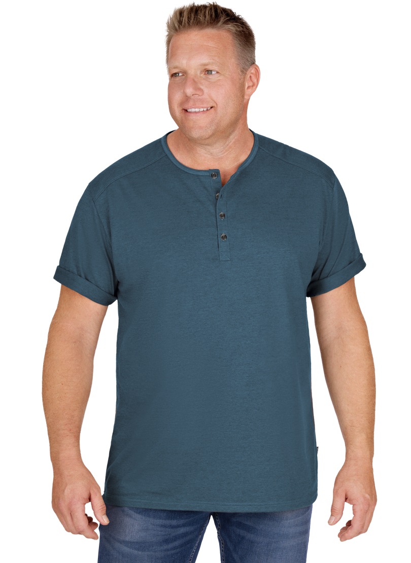 Trigema T-Shirt Baumwolle« online bestellen »TRIGEMA mit Knopfleiste OTTO T-Shirt DELUXE bei