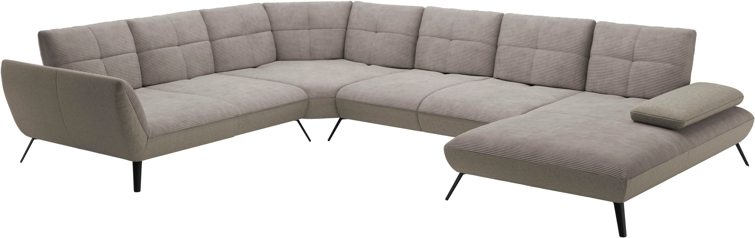 Places of Style Wohnlandschaft »Mikado U-Form«, inkl. Sitztiefenverstellung und Armteilverstellung
