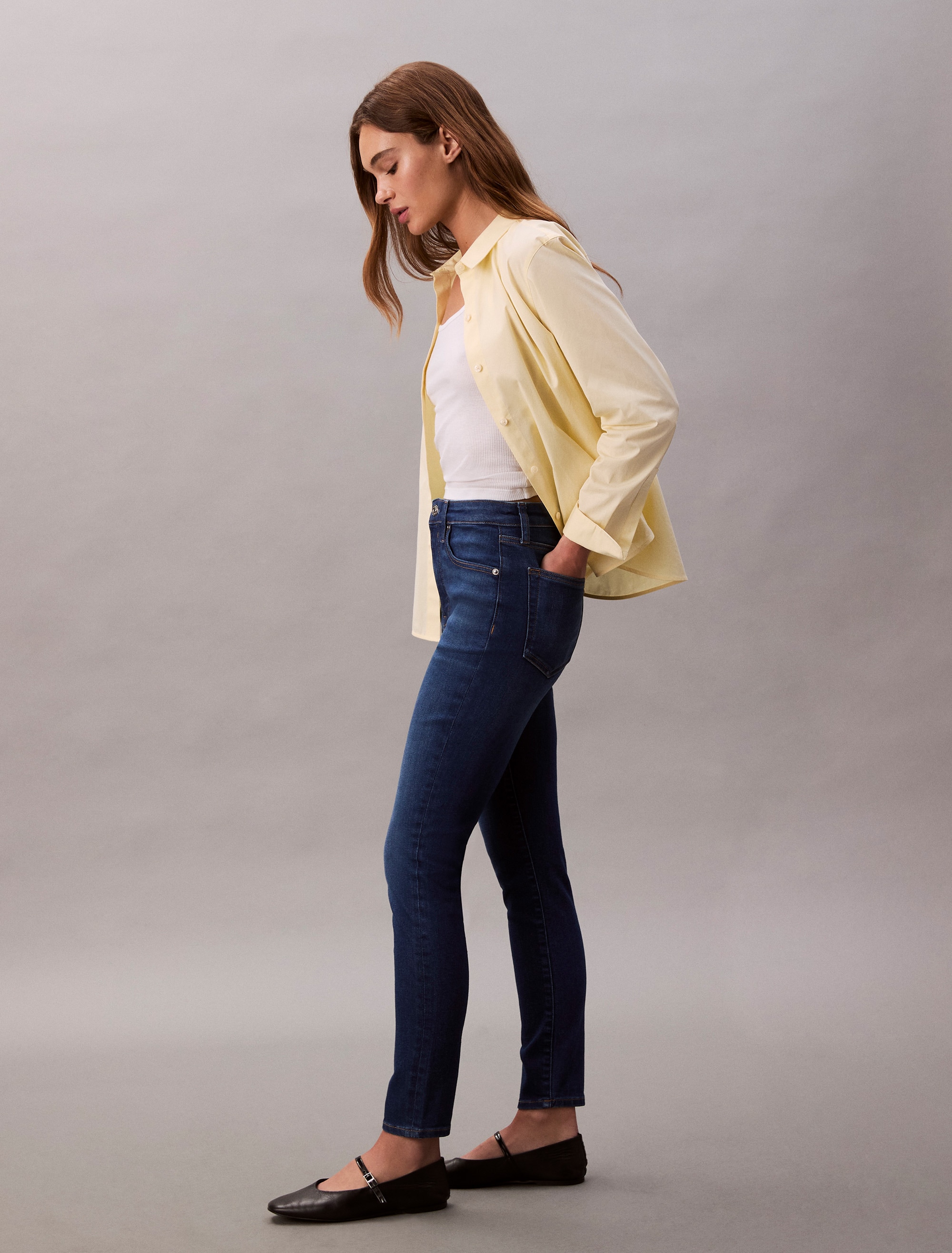 Calvin Klein Jeans Skinny-fit-Jeans »HGH RS SKNNY ANKL JN«, Mit Gürtelschlaufen