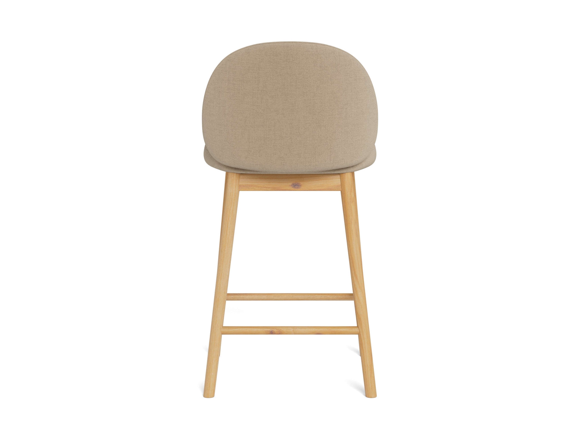 ACTONA GROUP Barhocker »Sophia - Bequemer Barstuhl aus Eiche mit Fußstütze & Rückenlehne« Set, 2 Stk. tlg. Skandinavisches Design, Sitz aus Stoff, für Küche & Essbereich