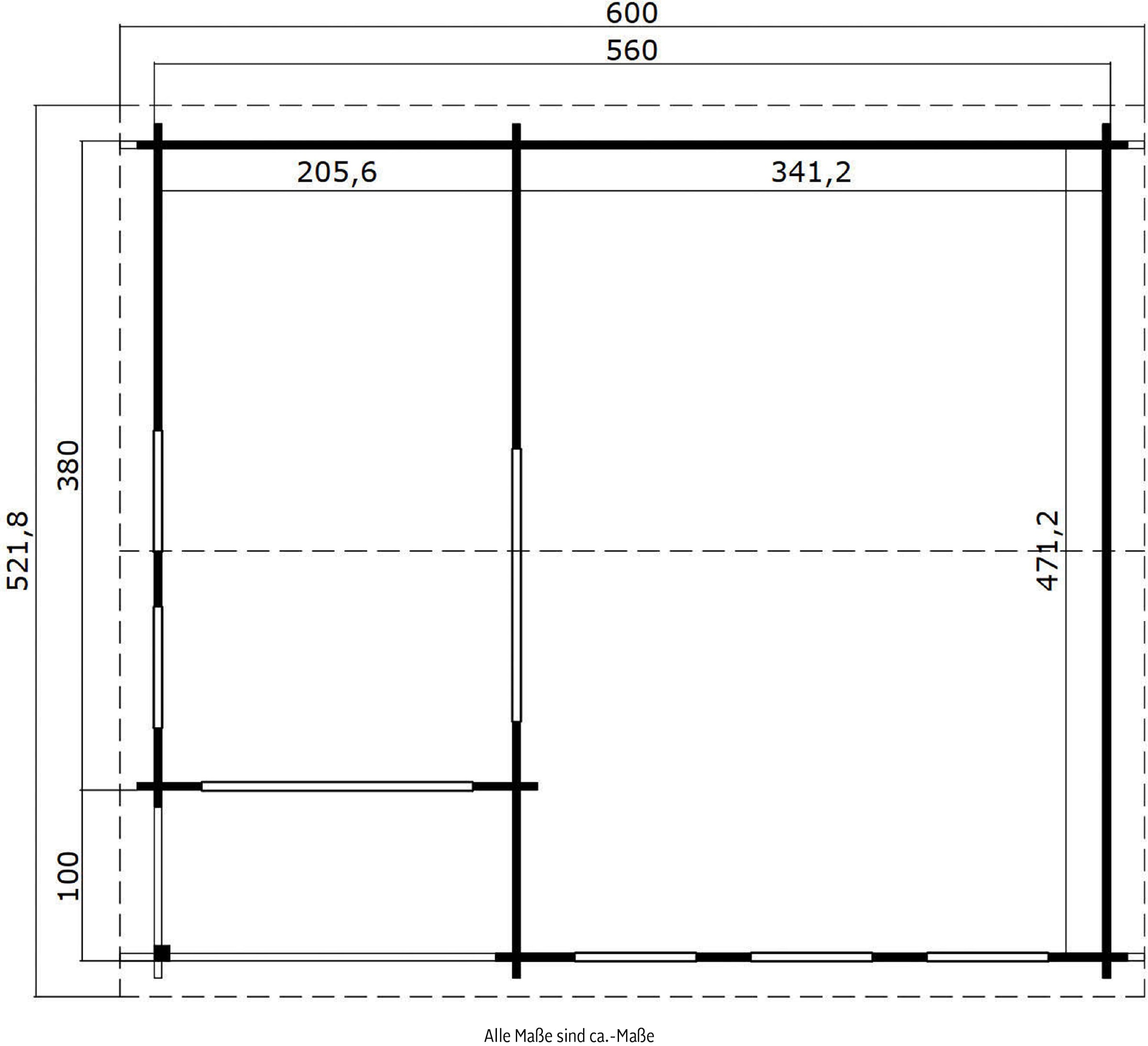 LASITA MAJA Gartenhaus »SRI LANKA«, (Set, inkl. Fussbodenbretter zum verlegen)