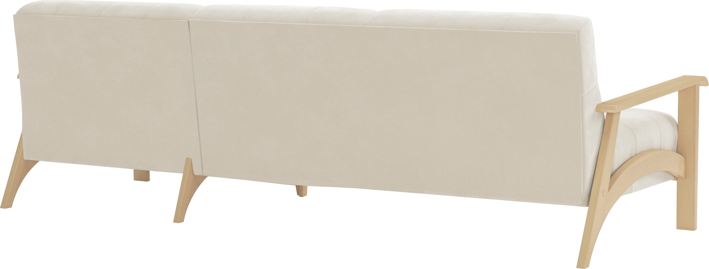 sit&more Ecksofa »Billund L-Form« Armlehnen aus Buchenholz in natur, verschiedene Bezüge und Farben