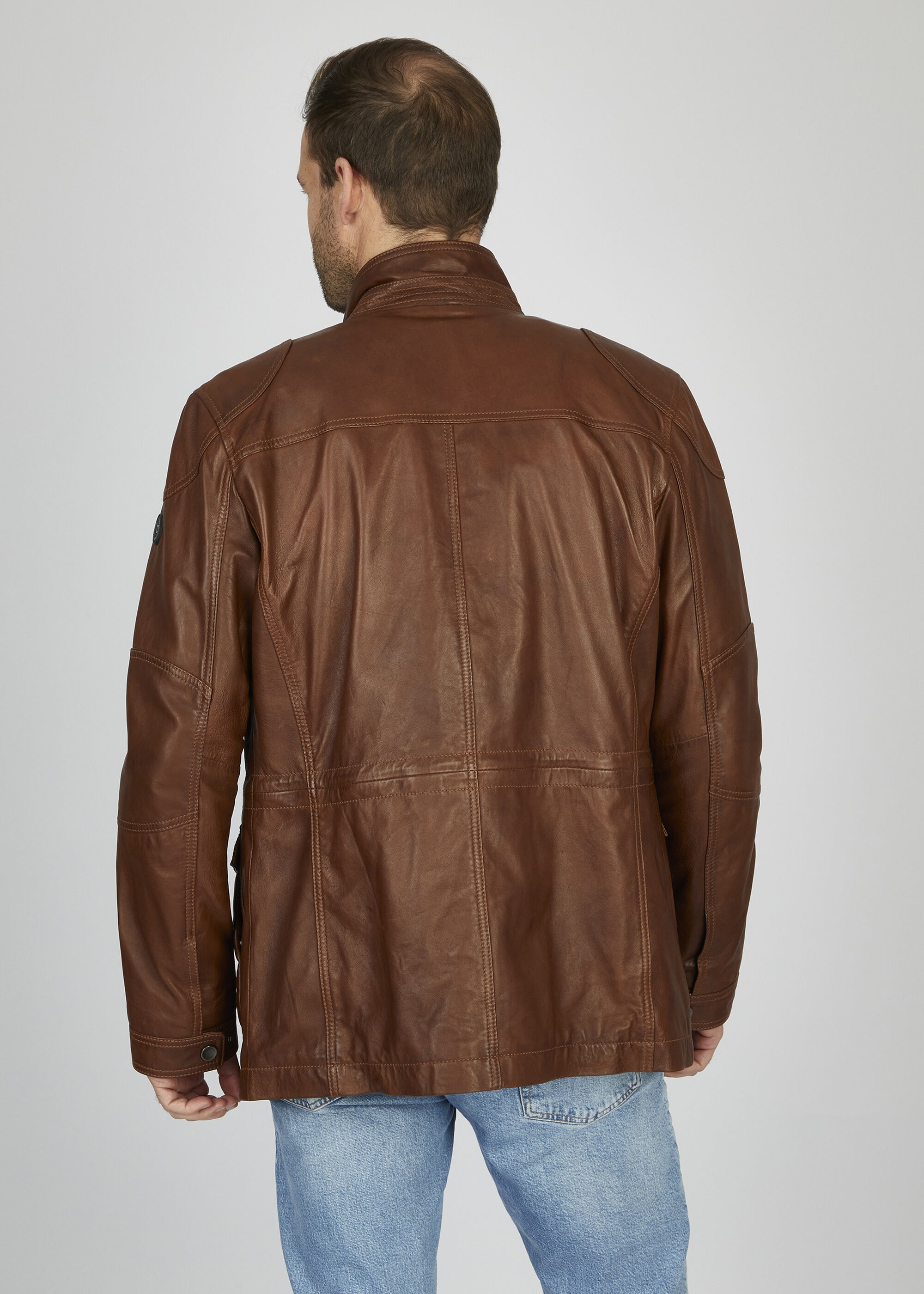 bugatti Blouson »BUANDIAMO« ohne Kapuze mit Druckknopfleiste und Stehkragen