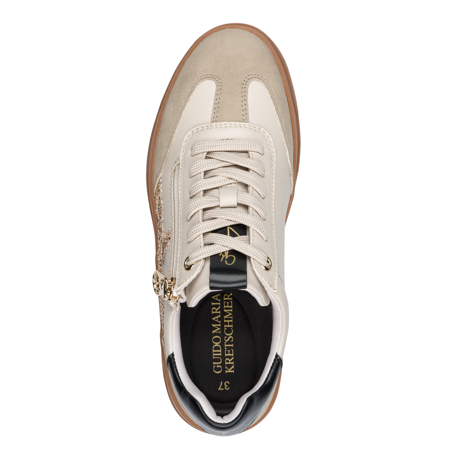 MARCO TOZZI by GMK Plateausneaker  Freizeitschuh, Halbschuh, Schnürer mit Glitzerdetails