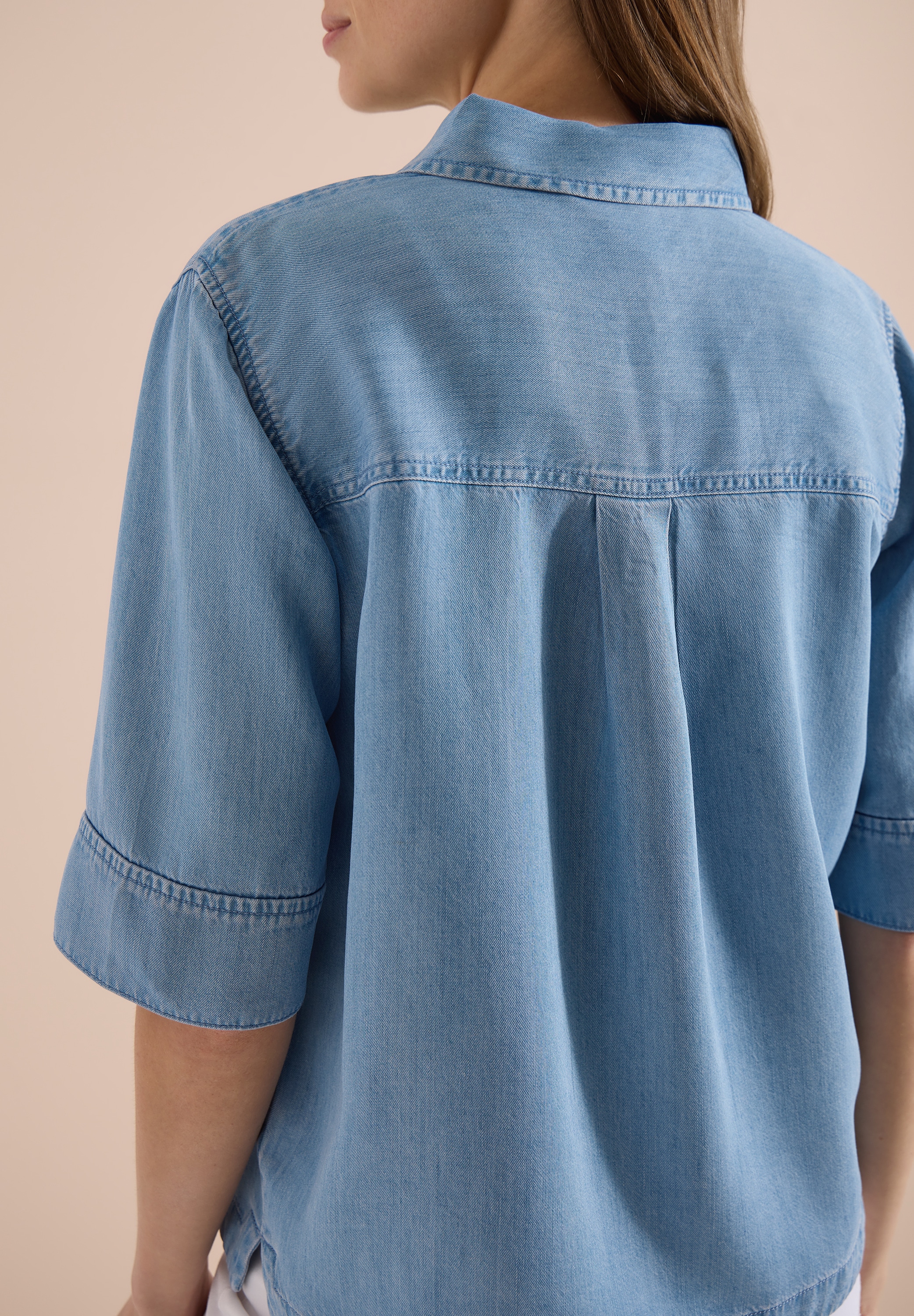Cecil Hemdbluse im Denim-Look
