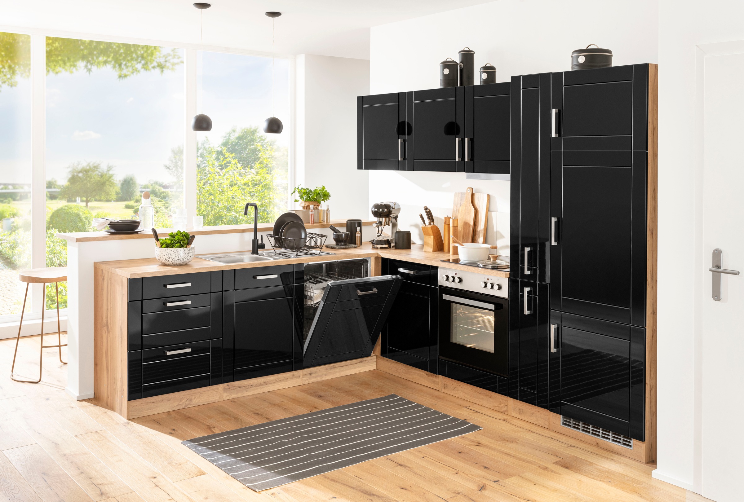 KOCHSTATION Winkelküche »KS-Tinnum«, ohne E-Geräte, Stellbreite 240/270 cm