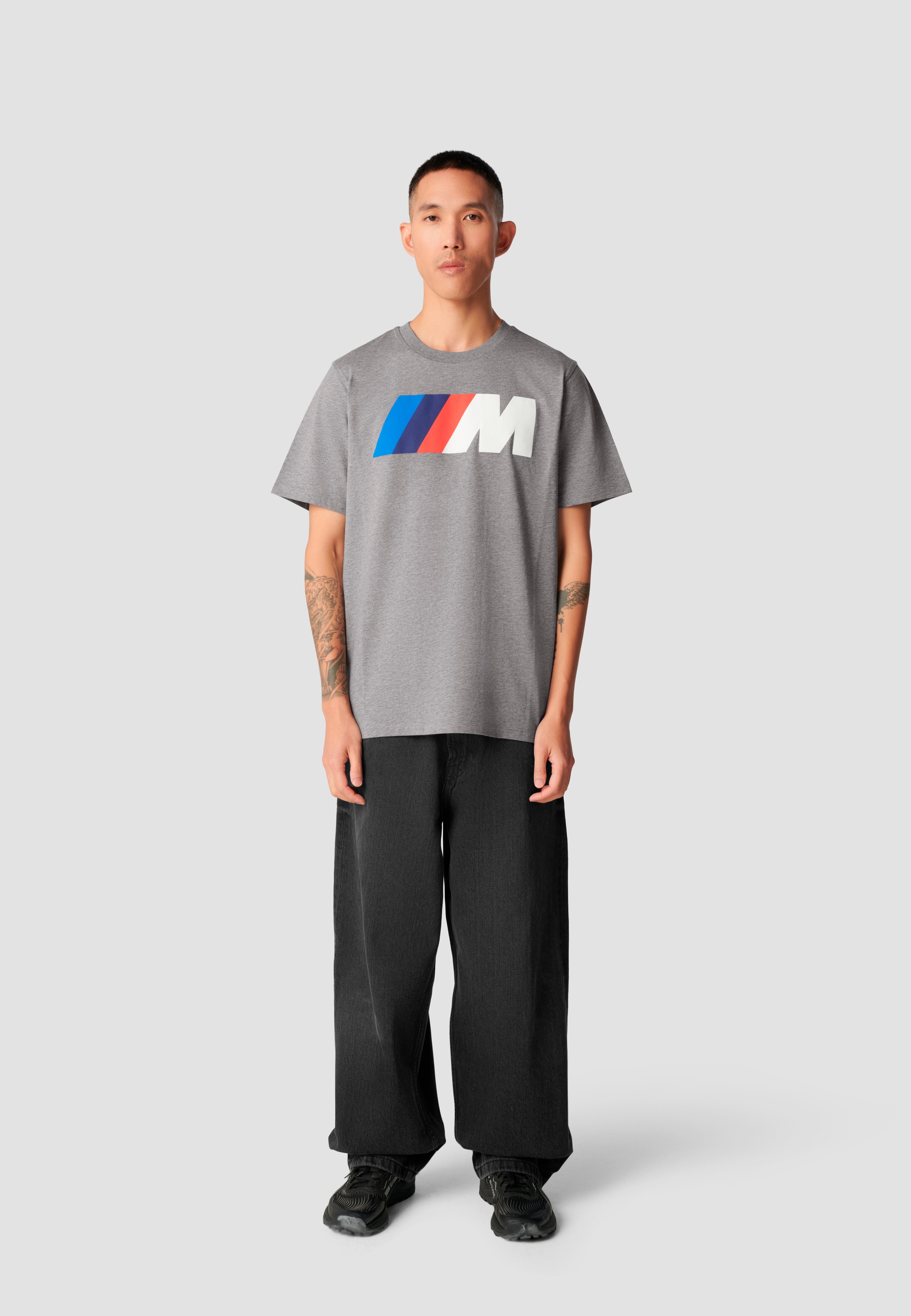 BMW T-Shirt mit BMW M Logo Puff-Druck auf der Brust