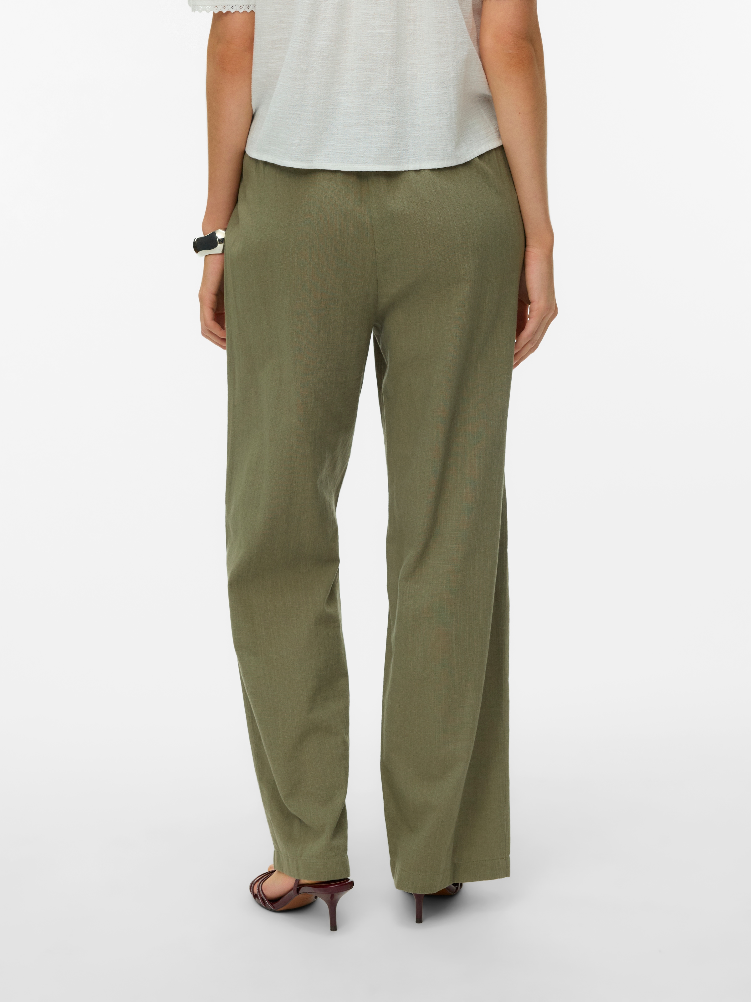 Vero Moda Schlupfhose »VMCAIA MW WIDE PANT WVN NOOS«  Baumwollmischung, oversize, mit Leinen