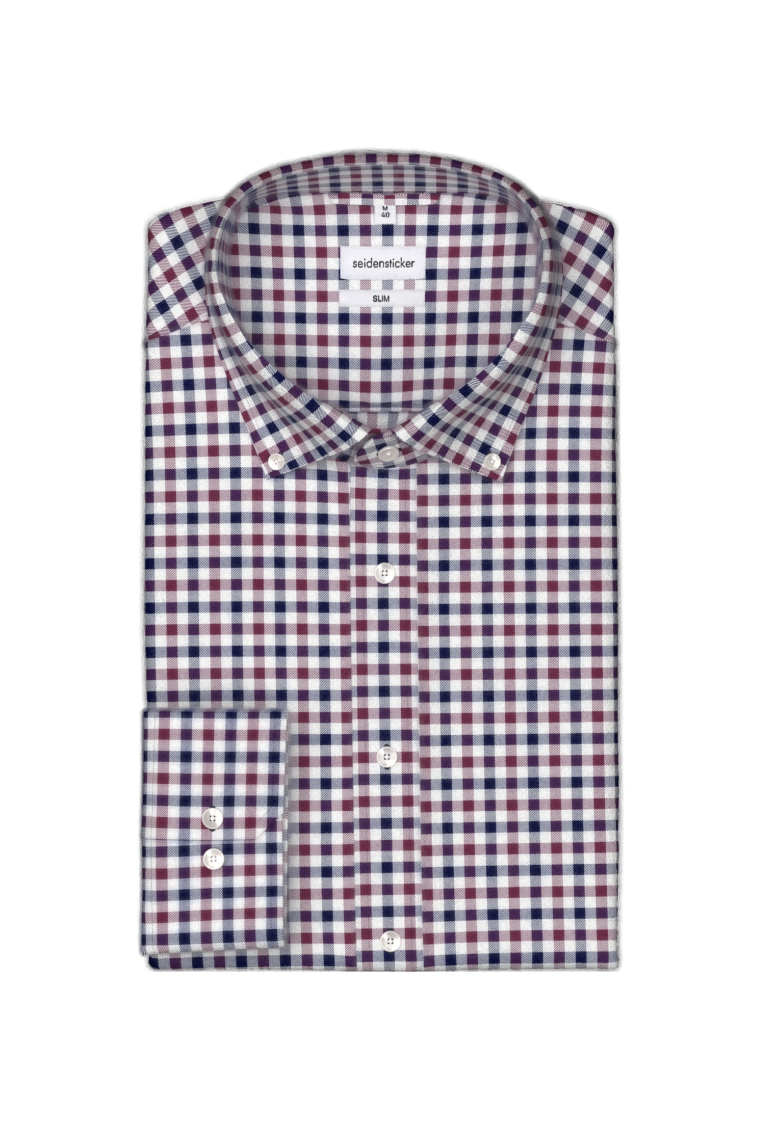 seidensticker Flanellhemd »Shaped«, Shaped Langarm Button-Down-Kragen Karo