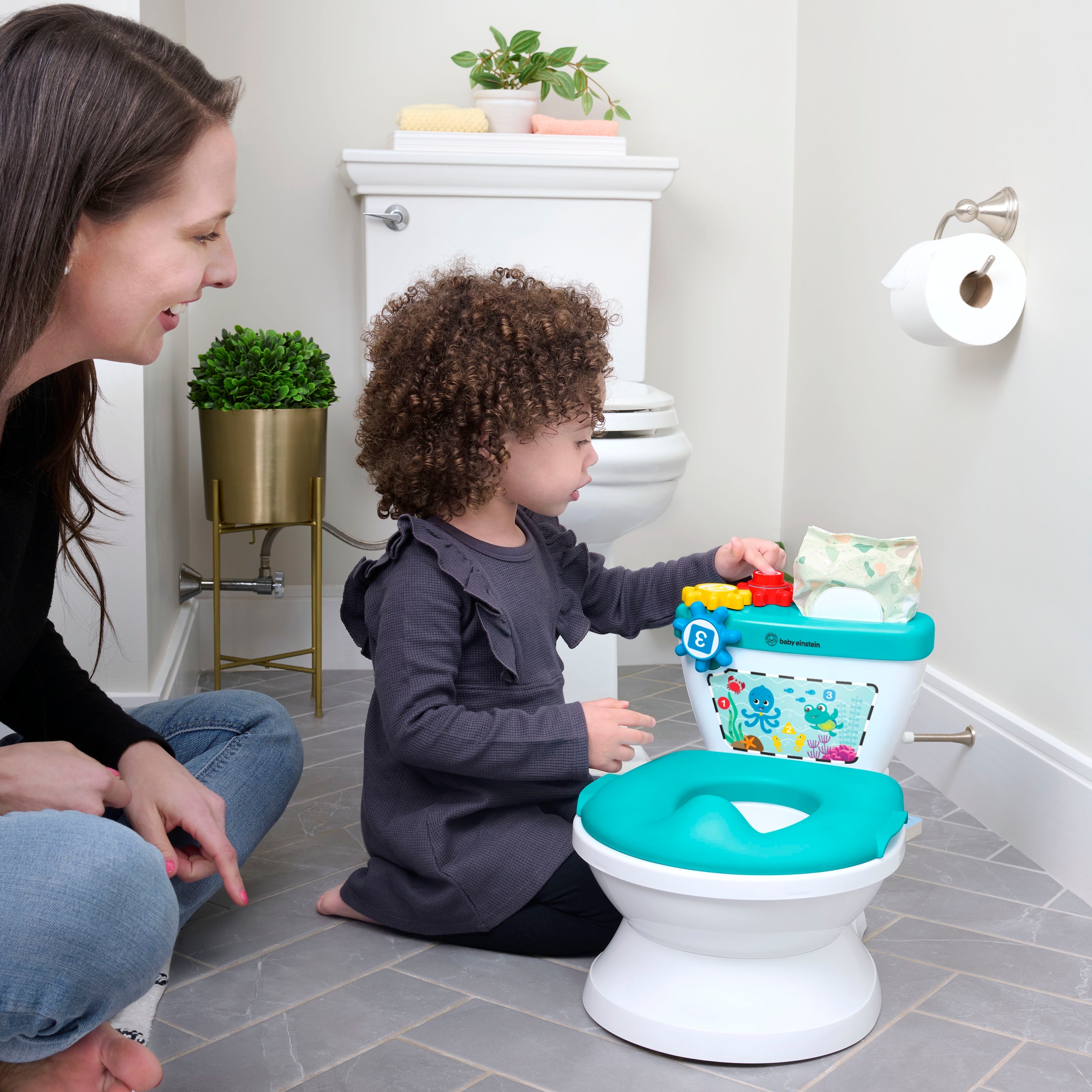 Baby Einstein Toilettentrainer »Geared for Success™ 2-in-1 Potty Training System«, mit Sound