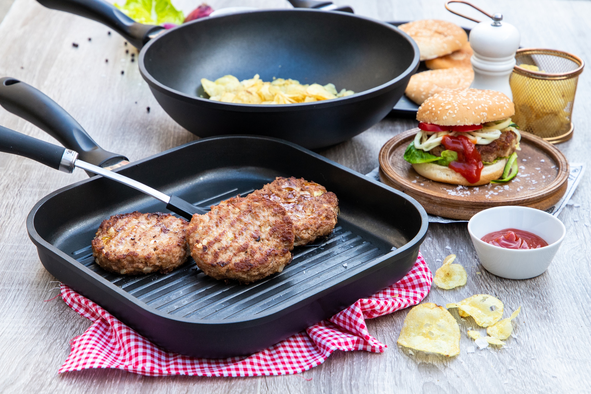 Elo Grillpfanne »Alucast«, Aluminiumguss, (1 tlg.), Induktion, 28x28 cm