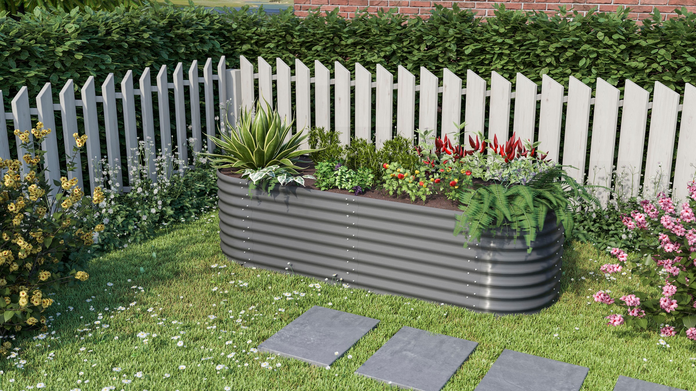 Vitavia Hochbeet »Erweiterung Stretched 630«, TxH: 80x63 cm, granit