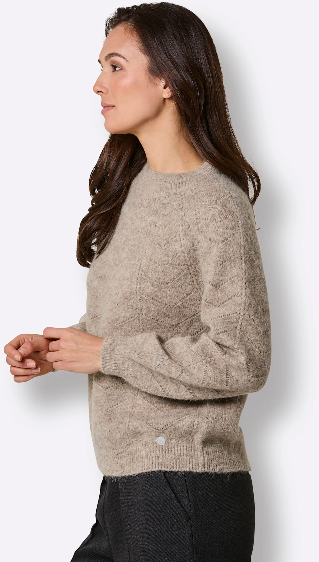 CREATION L PREMIUM Ajourpullover »Alpaka-Woll-Mix-Pullover«