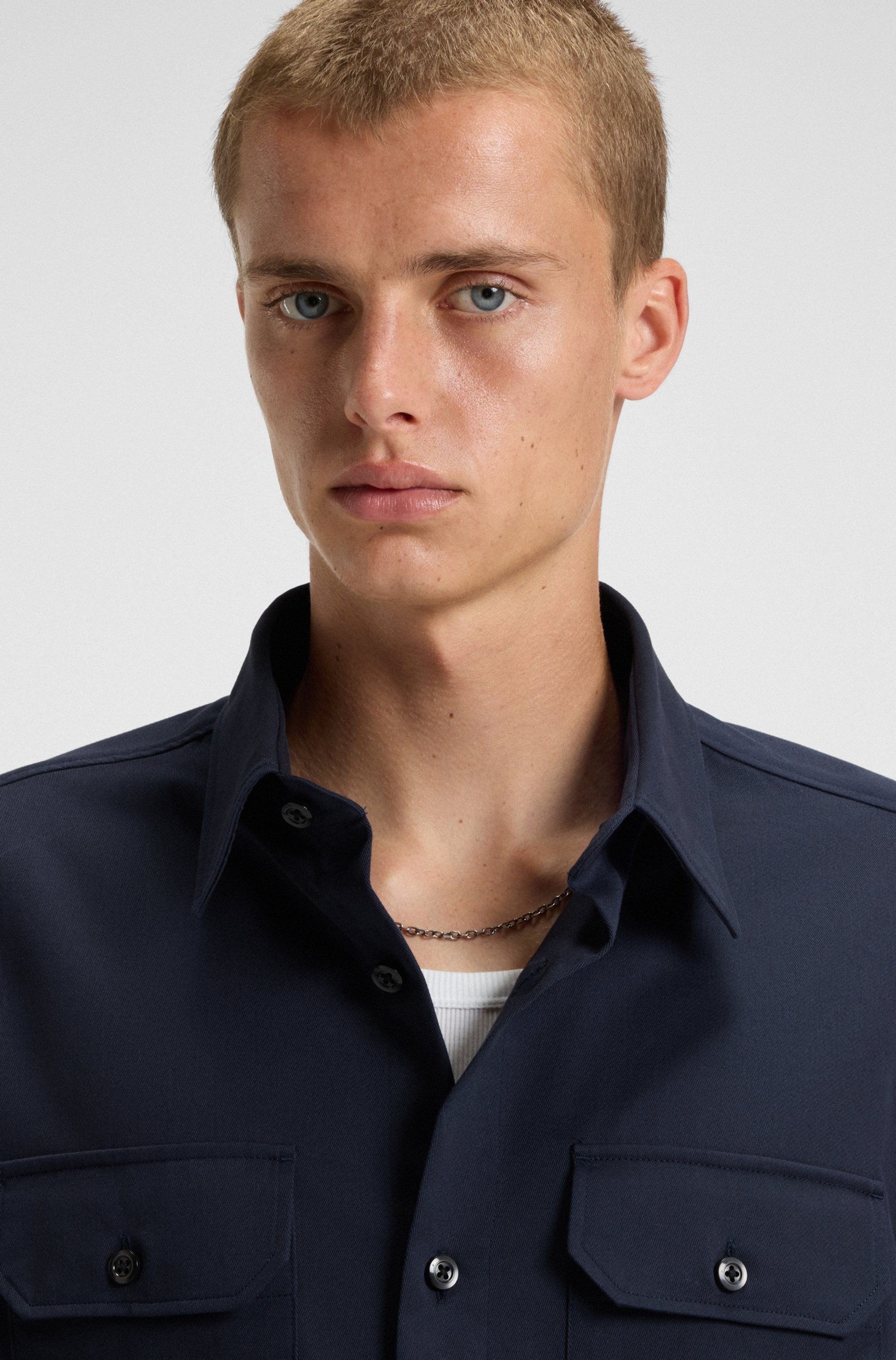 HUGO Blue Langarmhemd »Ekynone«, mit Brusttaschen
