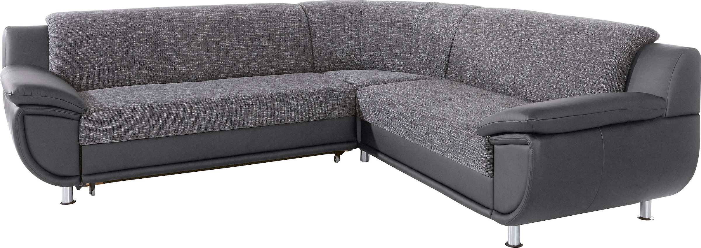 TRENDMANUFAKTUR Ecksofa »Rondo 3, zeitlos und modern, im Materialmix, L-Form«, wahlweise Federkern für hohen Sitzkomfort, wahlweise Bettfunktion