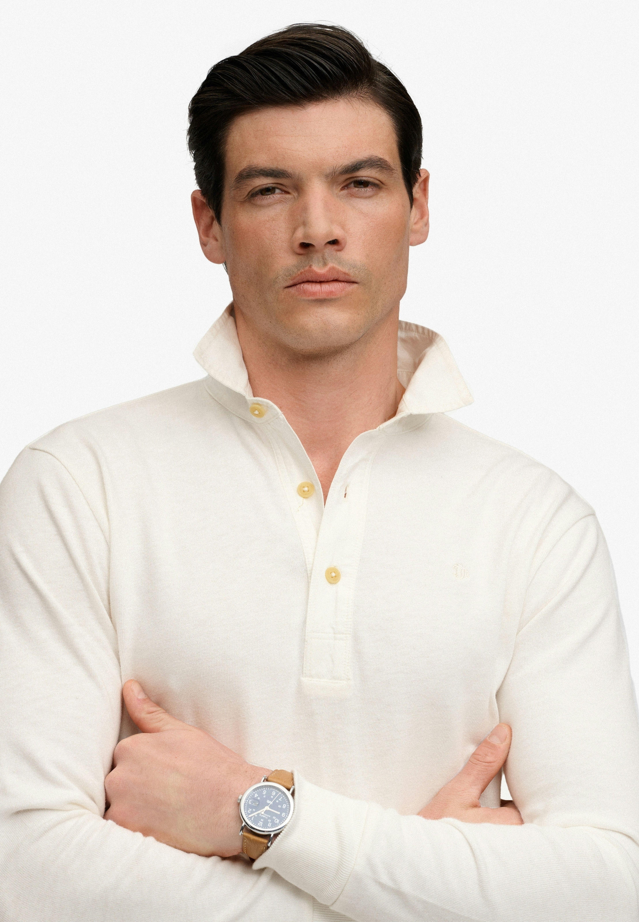 Superdry Langarm-Poloshirt »CLASSIC RUGBY TOP« aus Baumwolle und Single Jersey, Relaxed Fit, mit kurzer Knopfleiste