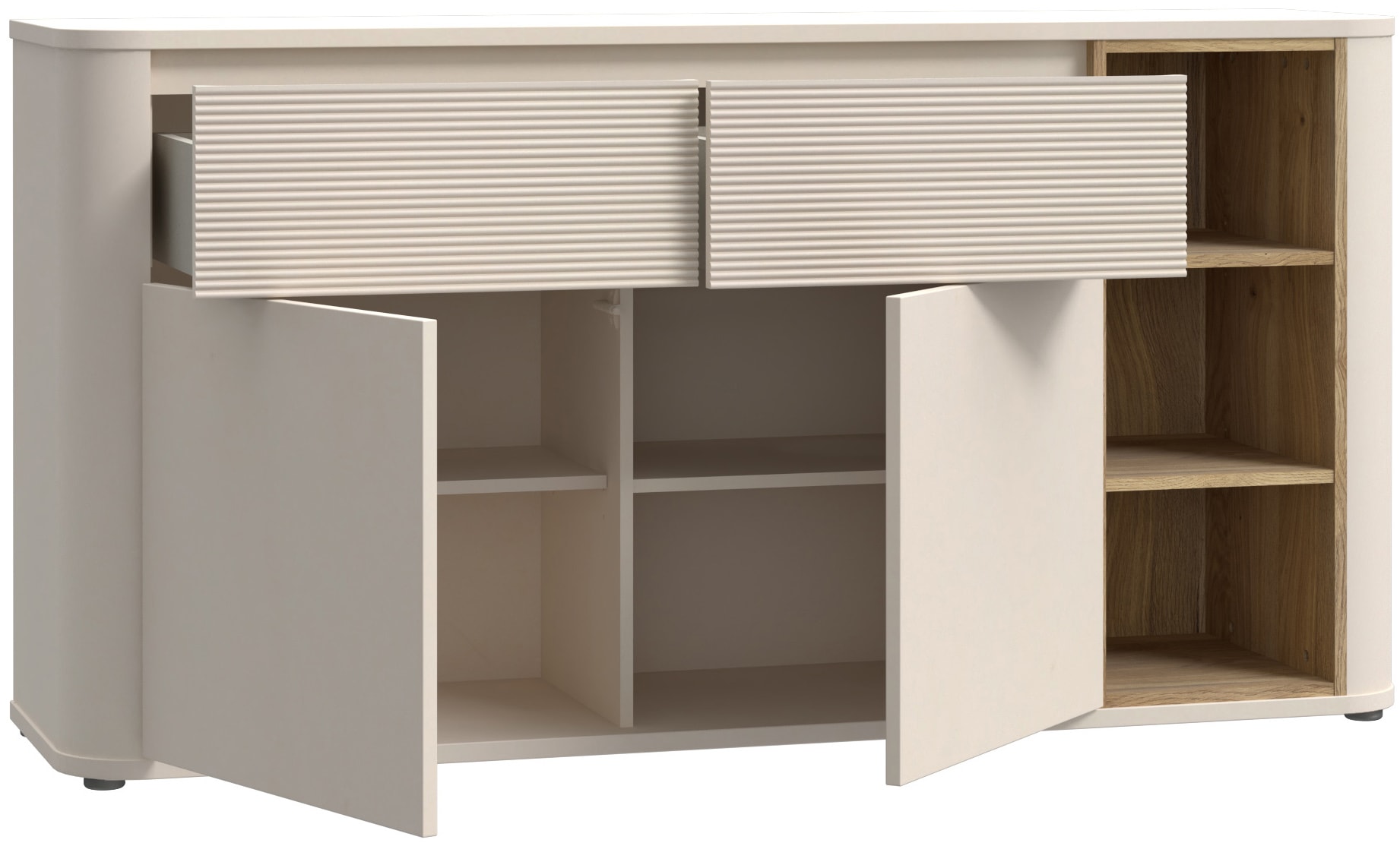 FORTE Sideboard B/H/T 160/83,1/41,3 cm , Stauraum, MDF Front