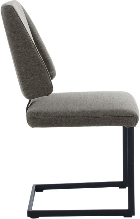 K+W Komfort & Wohnen Freischwinger »Longbeach«, 1 St., Flachgewebe Q2 2250, mit Gestell und Abstandshalter in Metall schwarz Struktur, Sitzkomfort