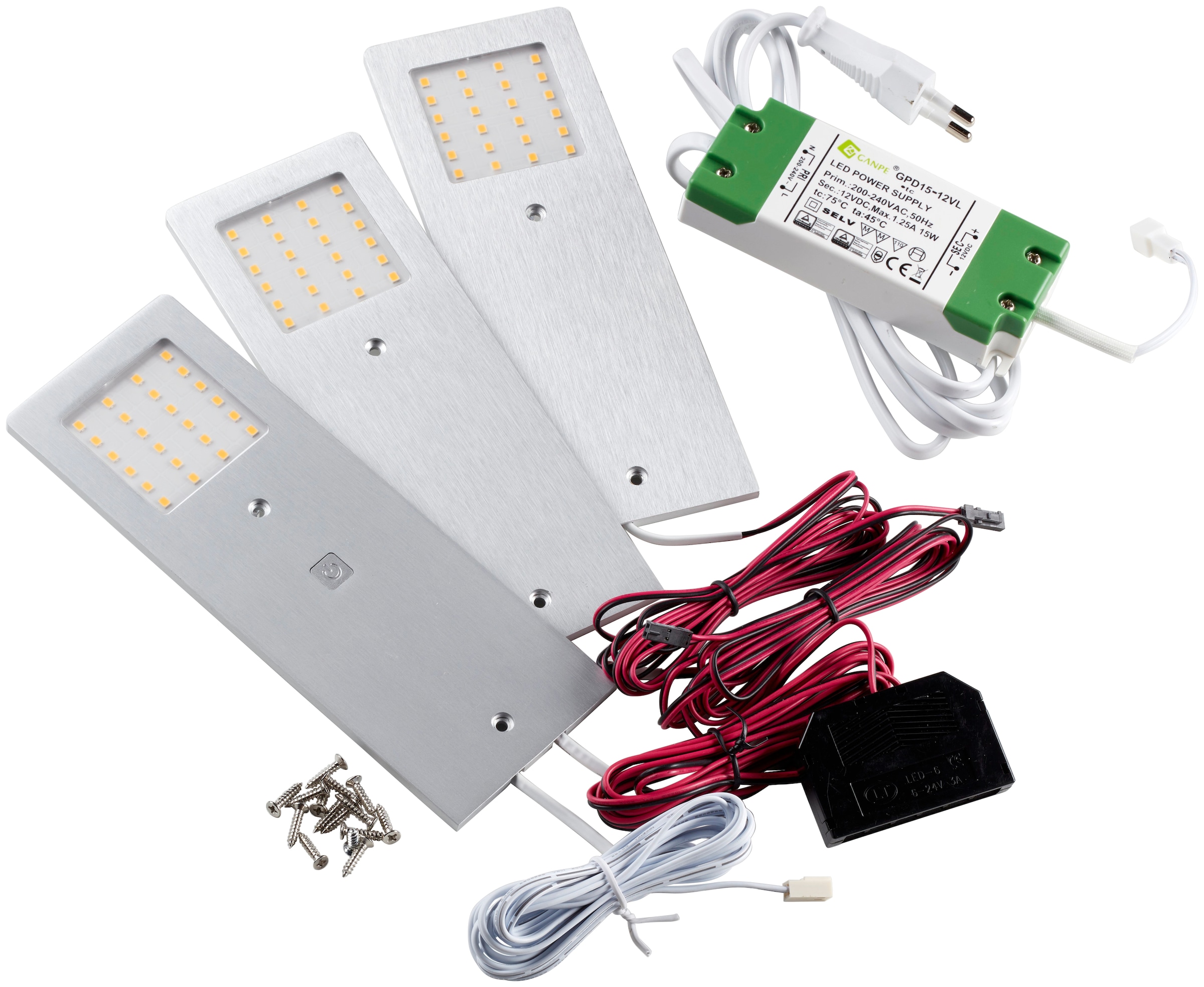 Loevschall LED Unterbauleuchte »Stella Led Super Slim light« LED-Modul 3 Stk. Neutralweiß große Lichtausbeute, dimmbar