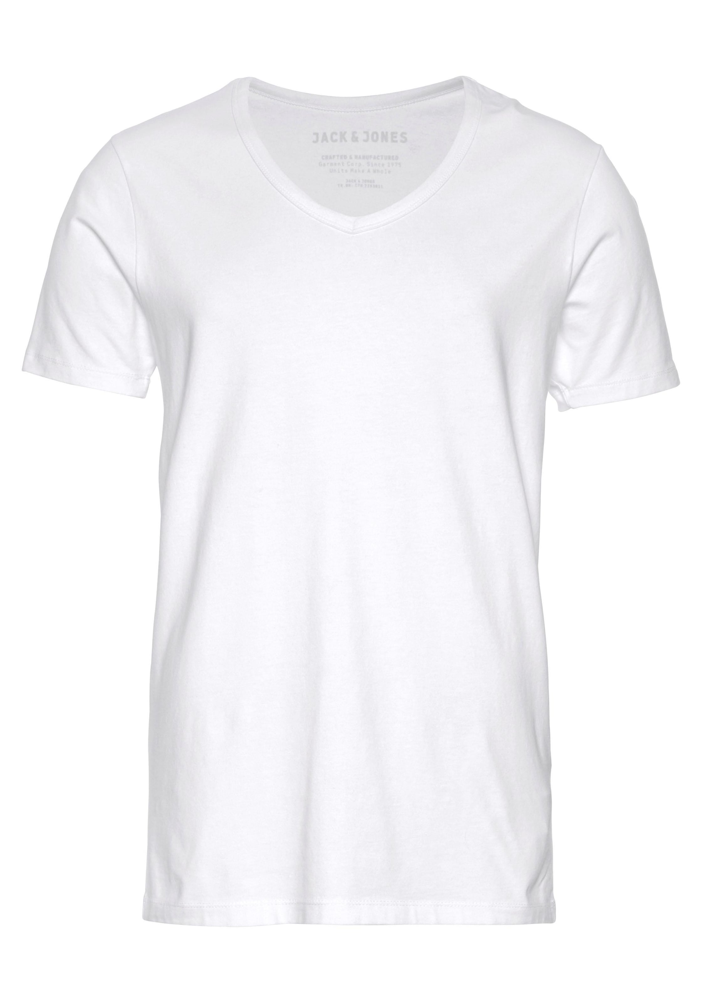 Jack & Jones T-Shirt »SLIM- FIT BASIC TEE V-NECK«, mit V-Ausschnitt online  kaufen bei OTTO | V-Shirts