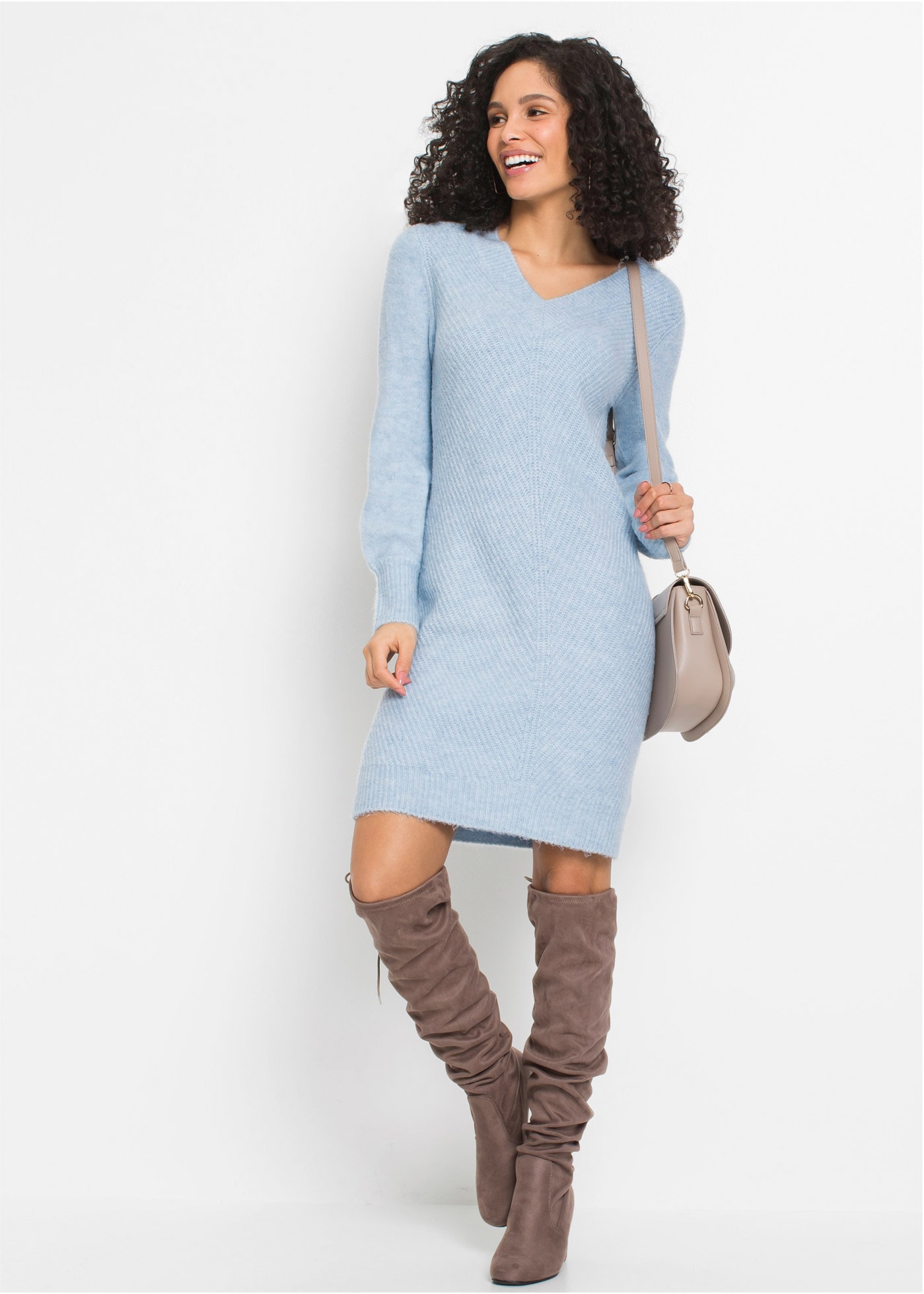 bonprix Strickkleid »Strickkleid« für besondere Anlässe, elastisches Material, Loose Fit