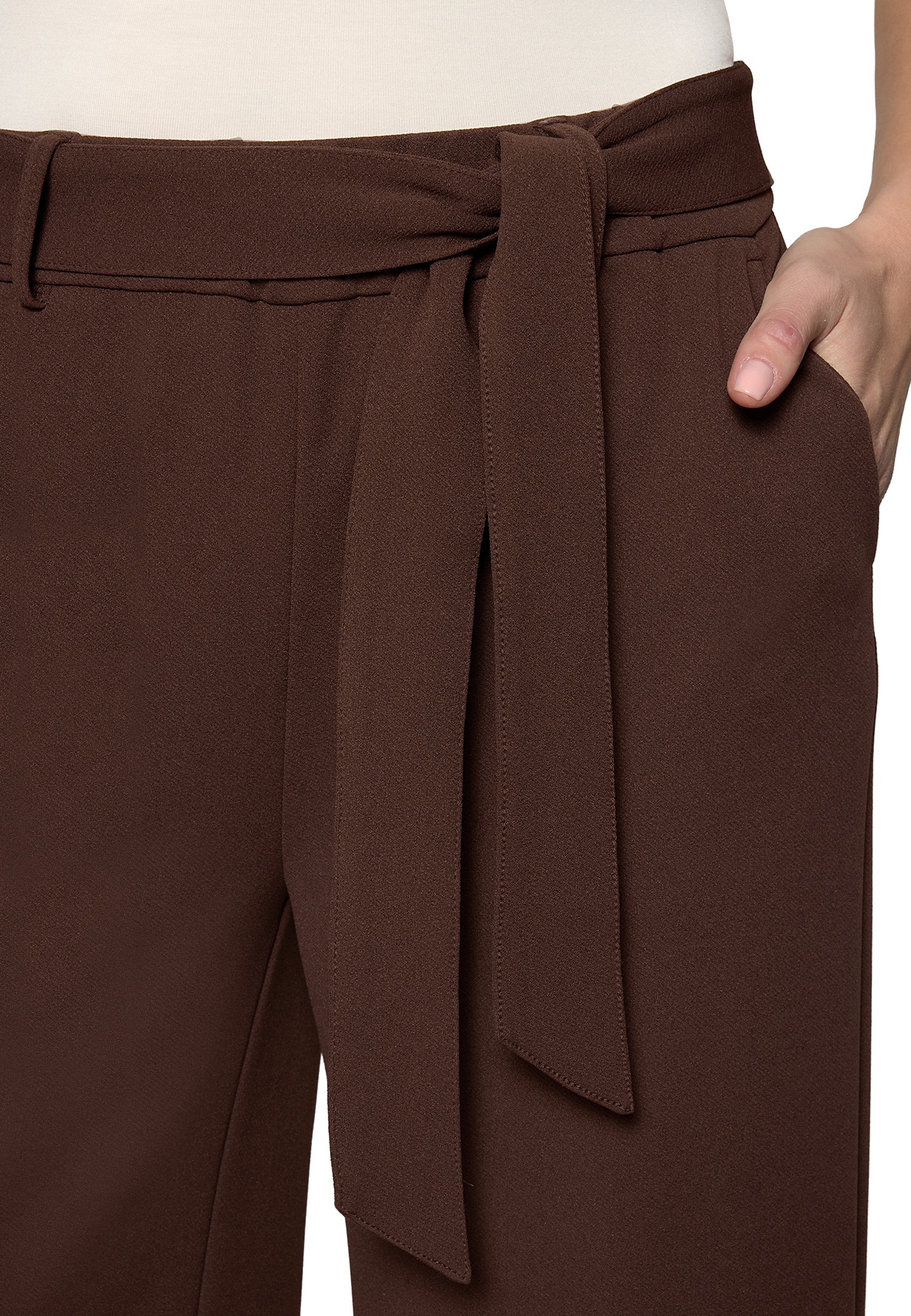 Zero Stoffhose »Hose mit Stoffgürtel«