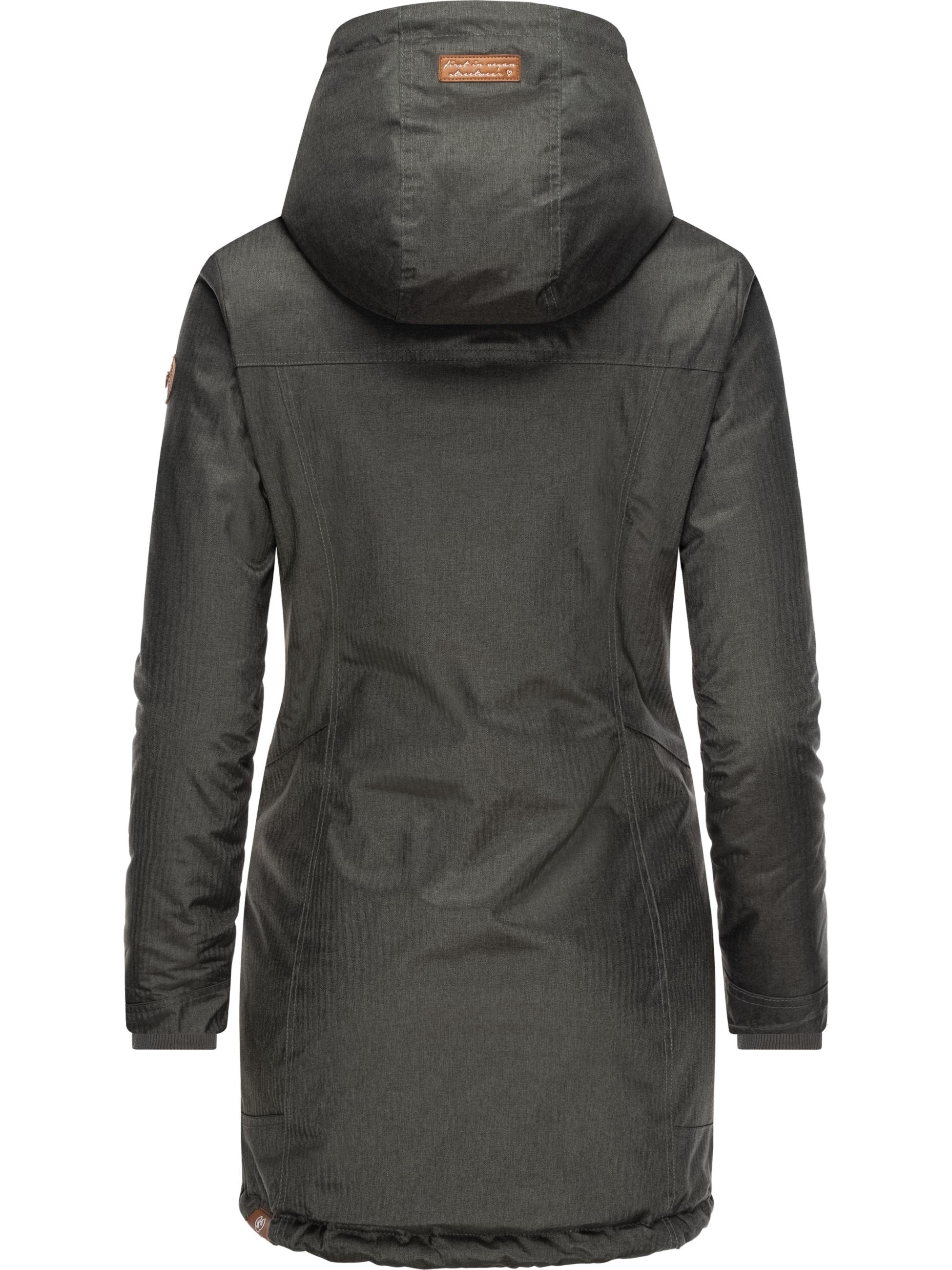Ragwear Wintermantel »Winterjacke Tunned«, stylischer Winterparka mit Teddyfell Innenfutter