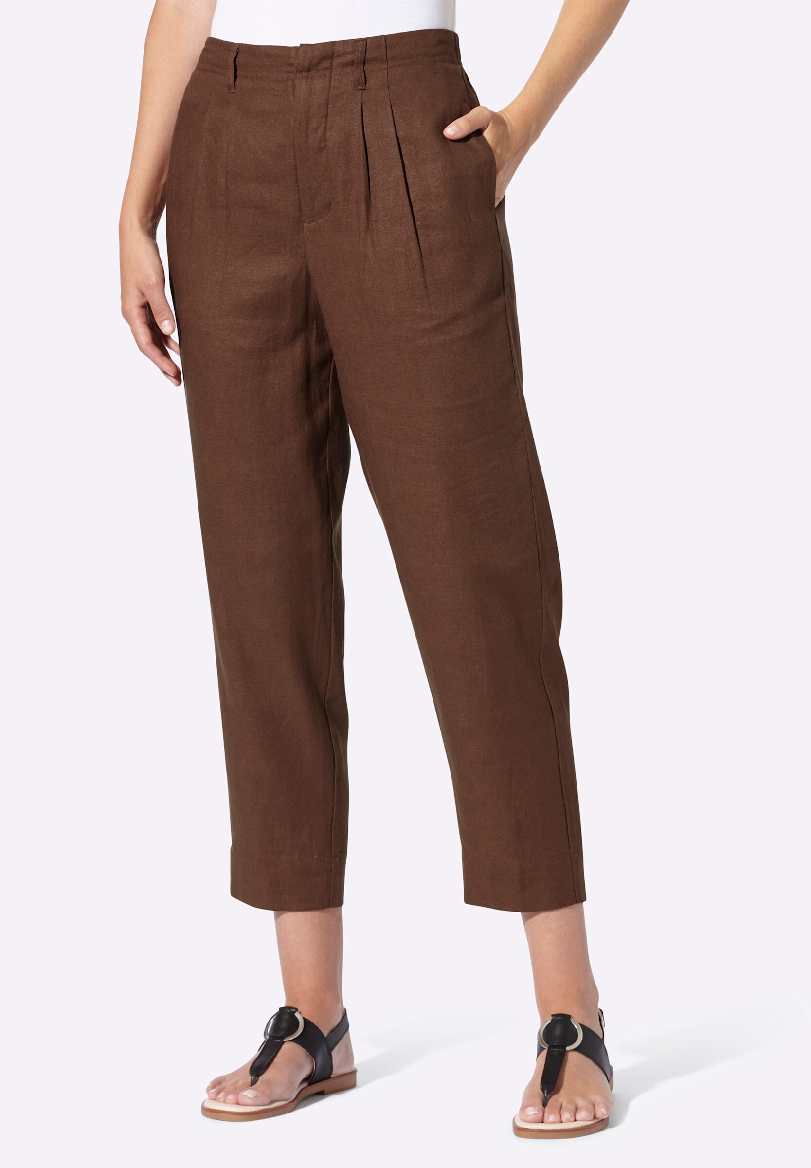 heine Bundfaltenhose »Hose 7/8-Hose mit Gummizug hinten«