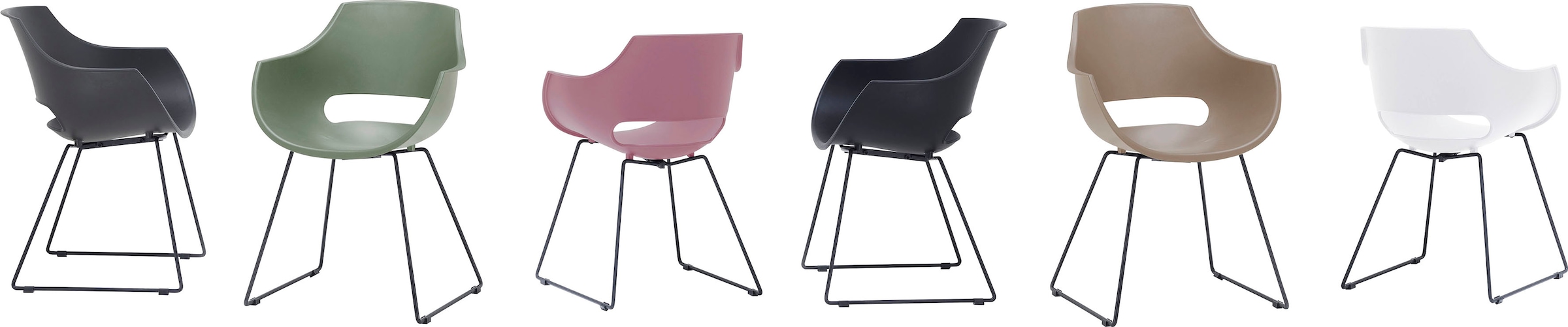 MCA furniture Schalenstuhl »Rockville« (Set) 4 Stk. 4er-Set, Kufe, Kunststoff, Belastbarkeit 120 kg, Sitzhöhe ca. 46 cm