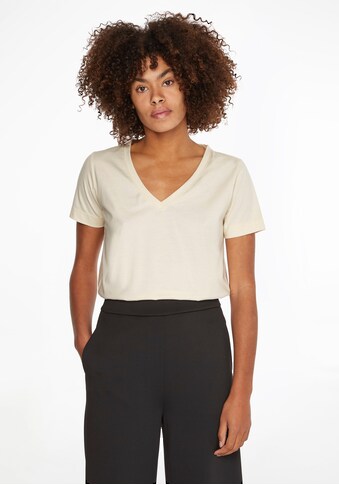 Calvin Klein V-Shirt »LIQUID TOUCH V NECK TEE«, mit kleinem CK Logo-Monogramm kaufen