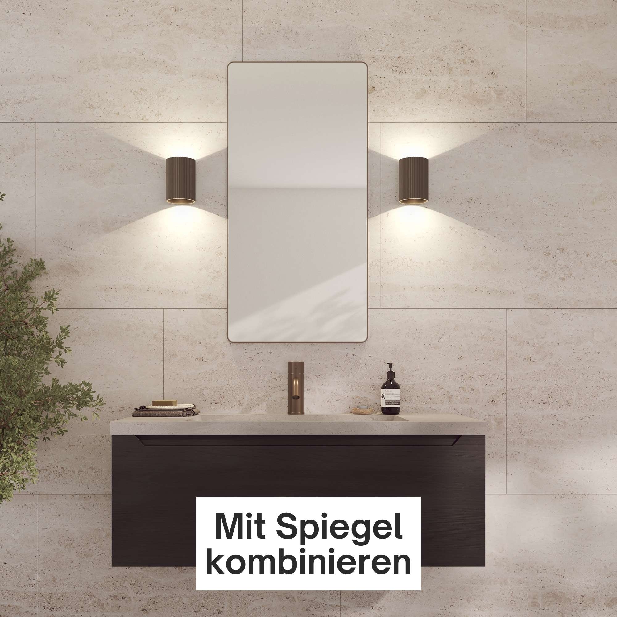 Loevschall Wandleuchte »Sekvens, Modern Wandlampe, Auf-/Ablicht, Dänisches Design«, IP 54 Wasserdicht, Modern design