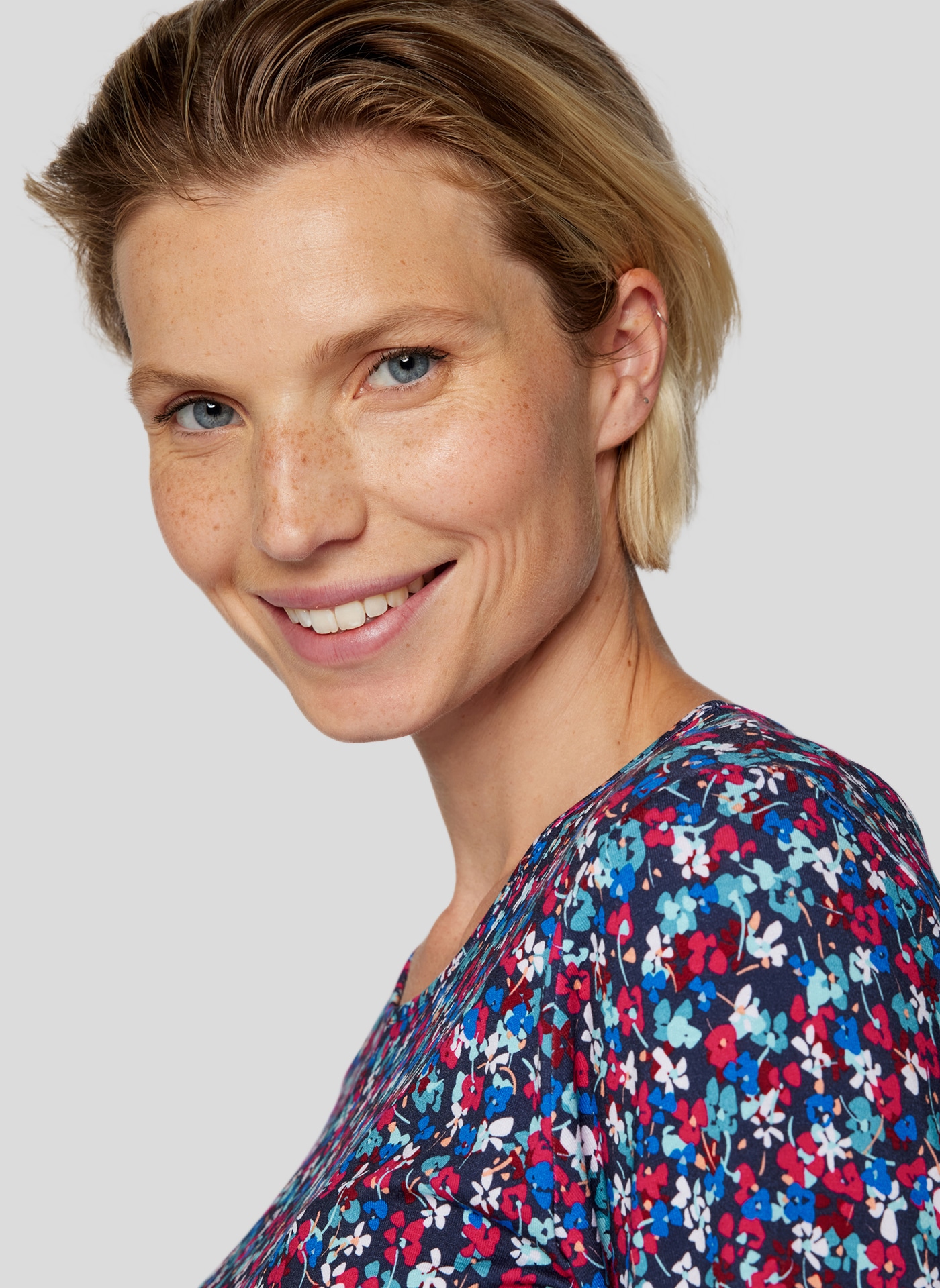 Rabe 3/4-Arm-Shirt, mit Blumenmuster