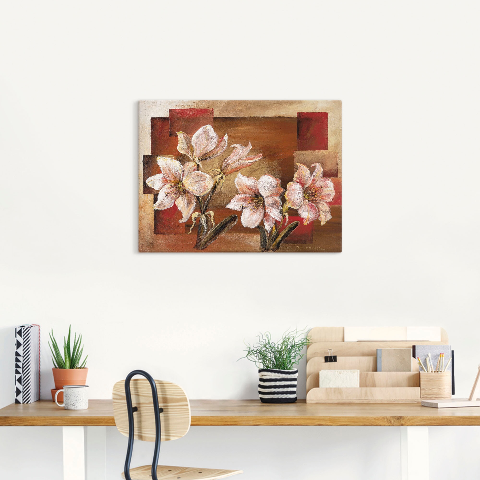 Artland Wandbild »Mallorca's Garten«, Blumen, (1 St.), als Leinwandbild, Wandaufkleber in verschied. Größen