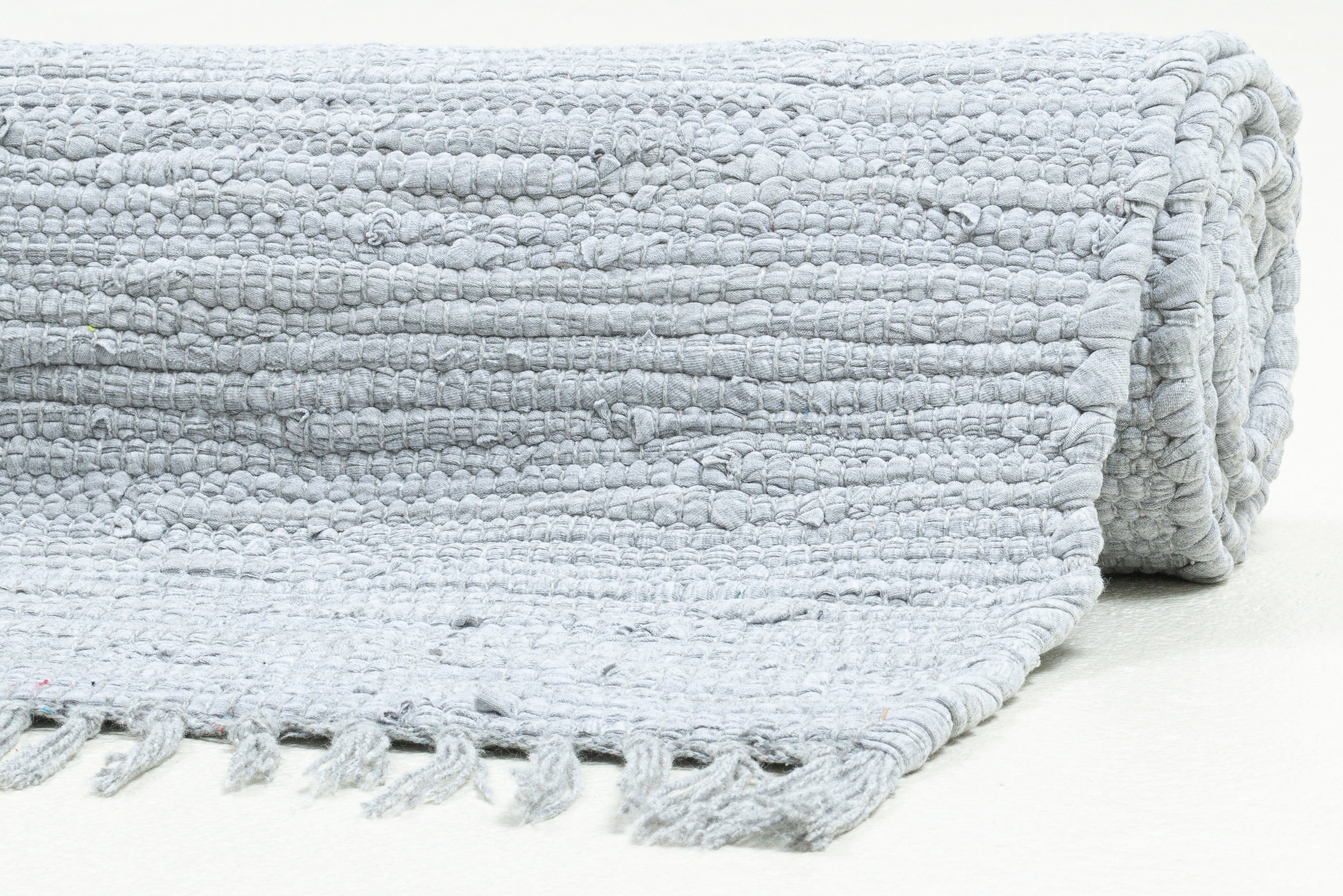 THEKO Teppich »Happy Cotton«, rechteckig, Baumwolle, Handweb OTTO reine online Flachgewebe, Teppich, bei Fransen handgewebt, mit