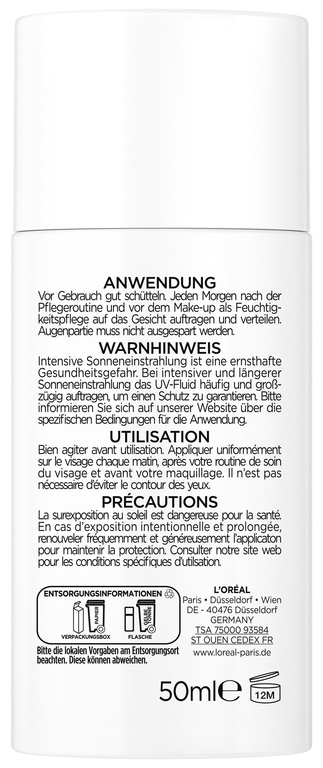 L'ORÉAL PARIS Gesichtsfluid, mit Sonnenschutzfluid