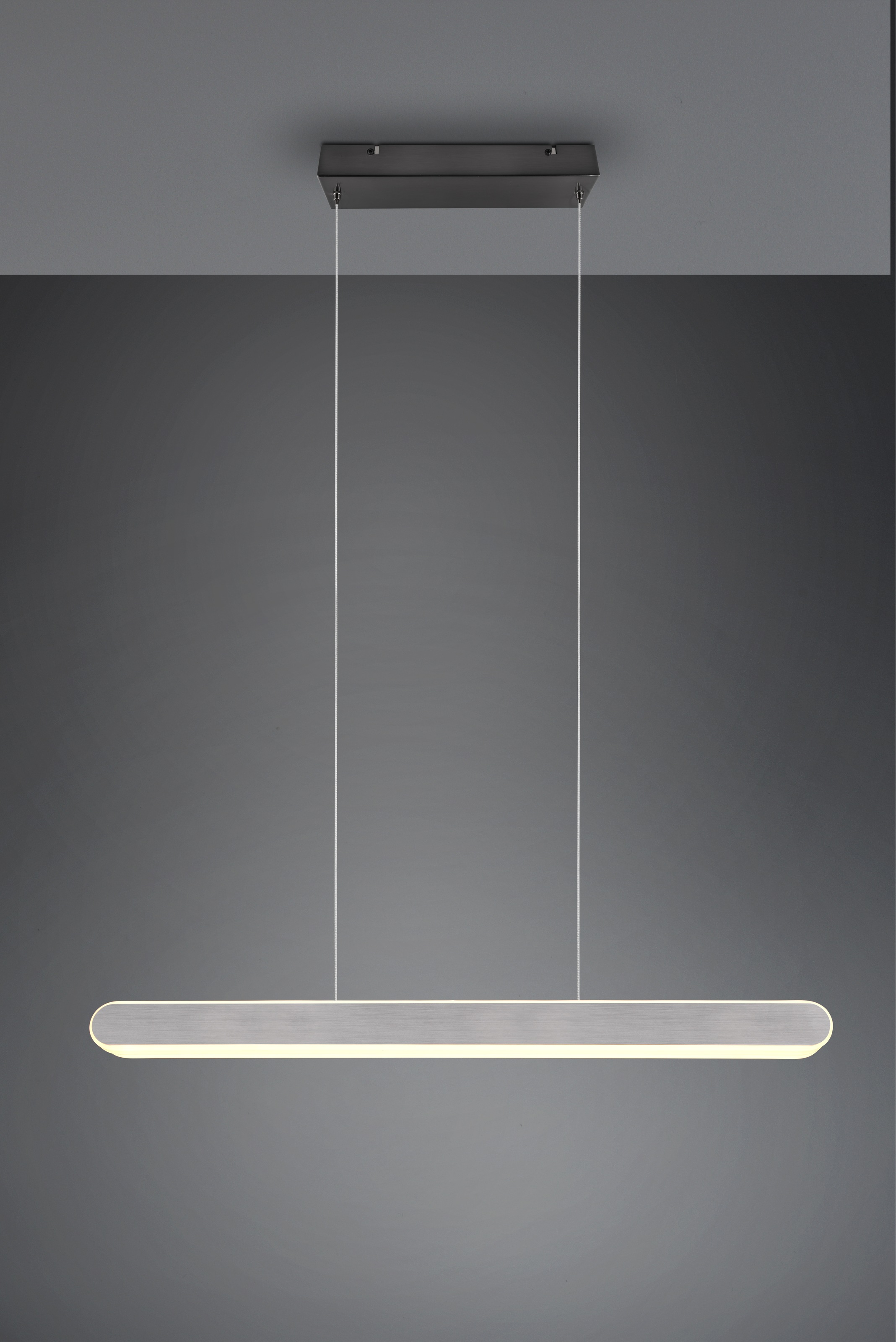TRIO Leuchten LED Pendelleuchte »HELIOS, ausziehbare Hängelampe mit 3 LED Elementen 5800 Lumen CCT«, 1 flammig, Leuchtmittel LED-Board | LED fest integriert, 2700-6500K, Touch Dimmer 4 Stufen, höhenverstellbar up and down Licht