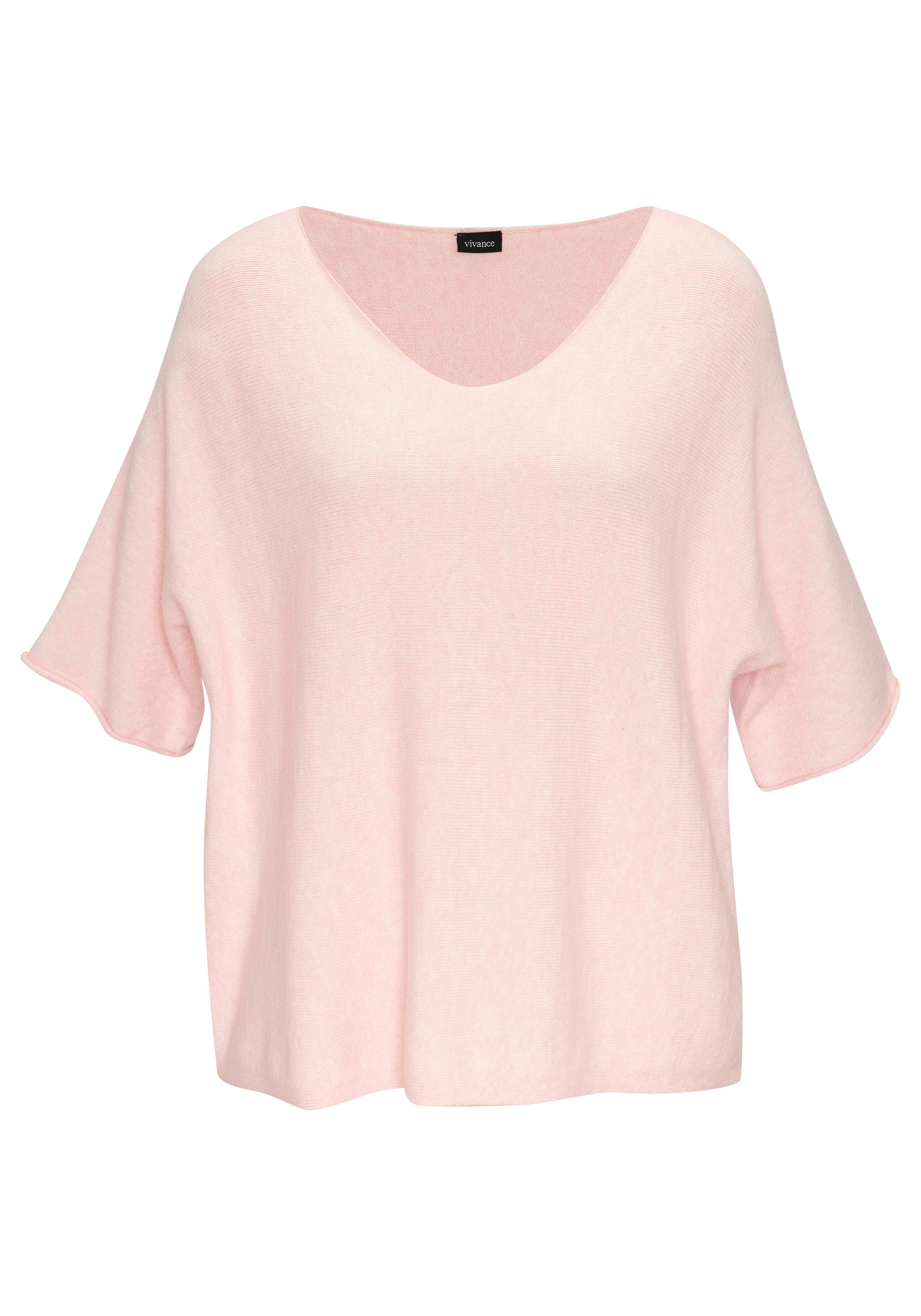 Vivance Kurzarmpullover in lockerer Passform, Basicpullover, casual