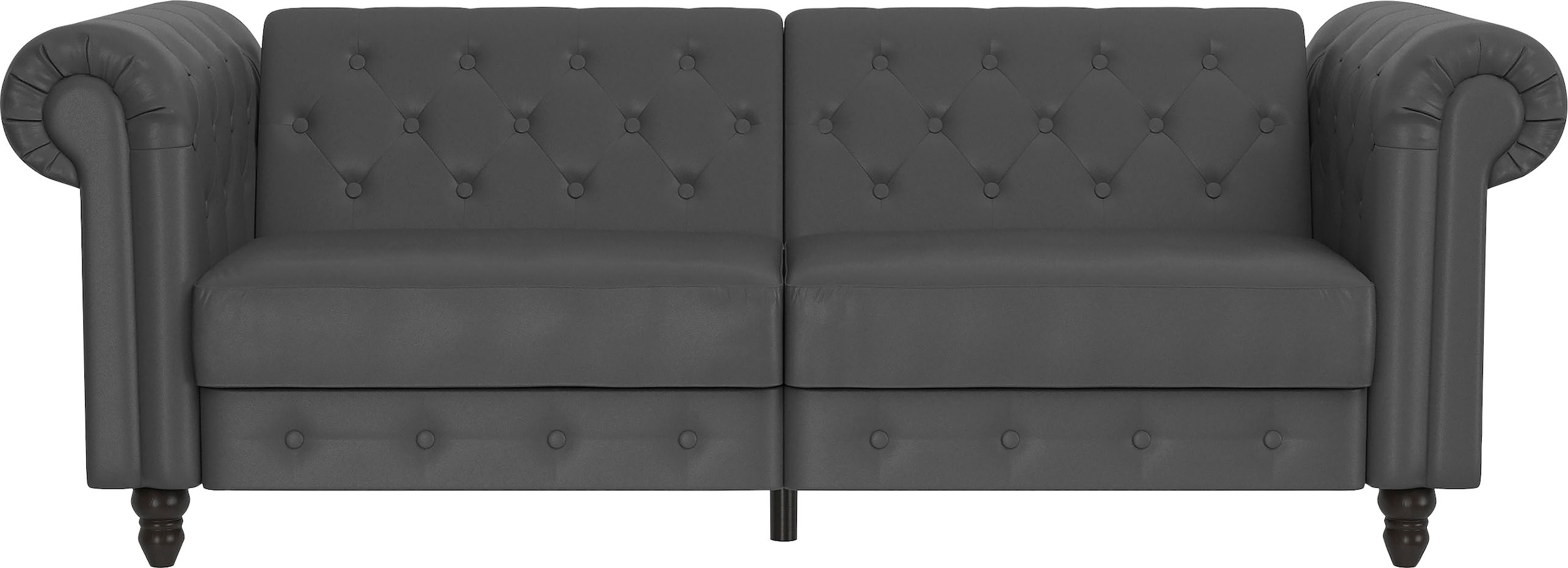 Dorel Home 3-Sitzer »Felix, Schlafsofa 236 cm, (Liegefläche 108x190cm), Rückenlehne«, 3-fach verstellbar, Velours, Kunstleder, Luxus-Microfaser Vintage