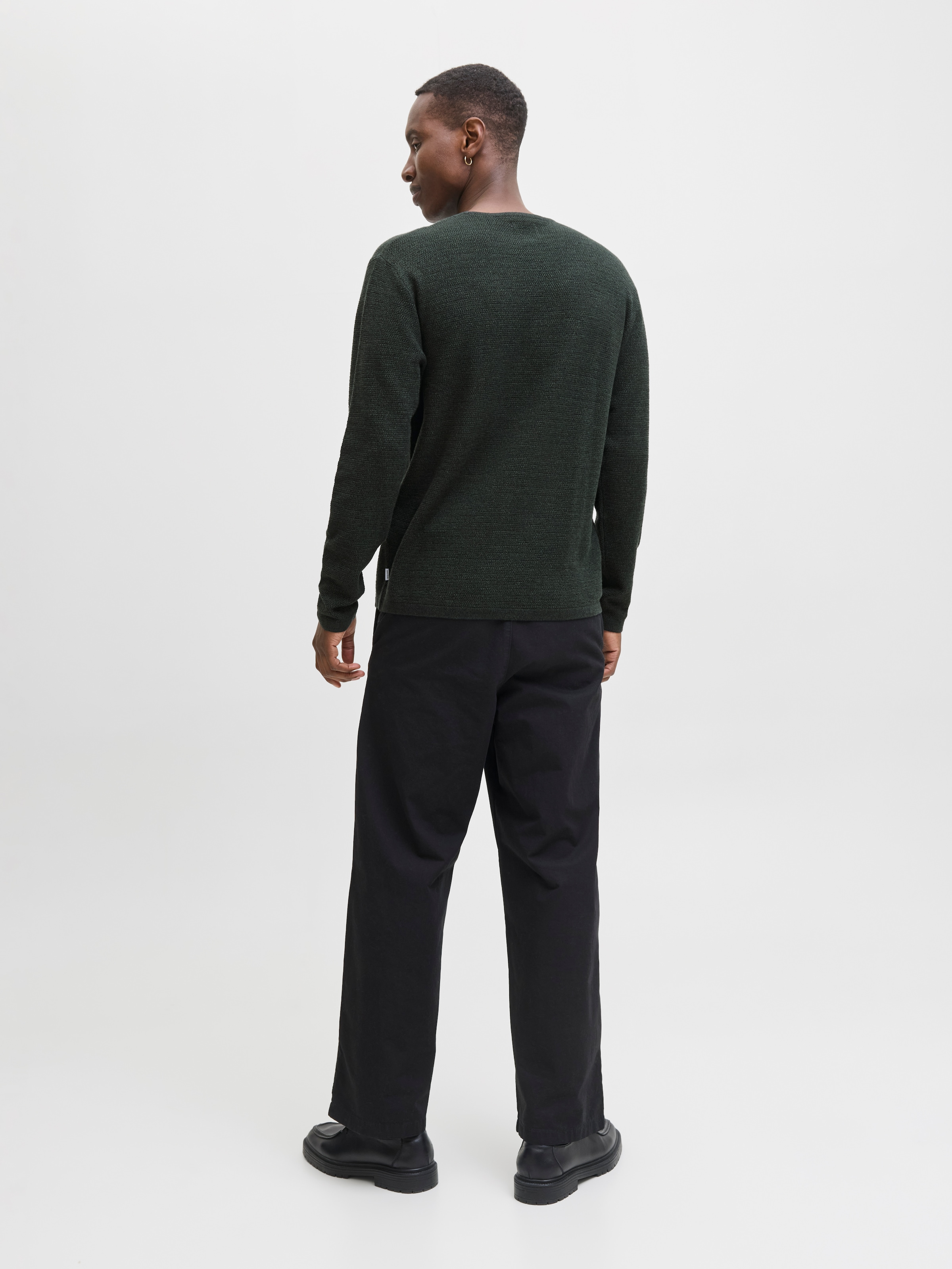 Jack & Jones Rundhalspullover »JJEGEORGE KNIT CREW NECK NOOS« mit Strick Optik