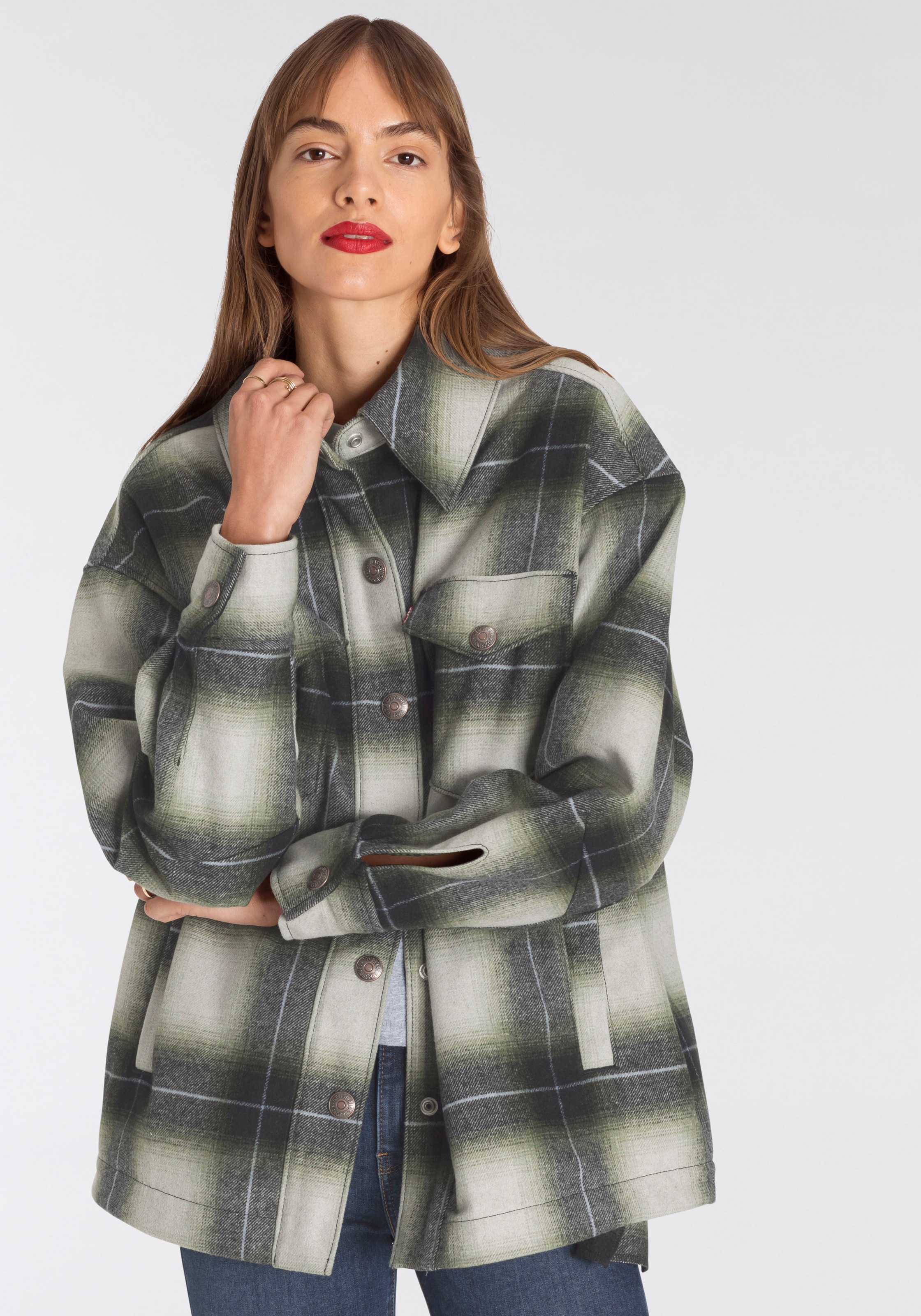 Levi's® Hemdjacke »WOOL SHACKET«, Mit Levismarkenlabel an der Brusttasche