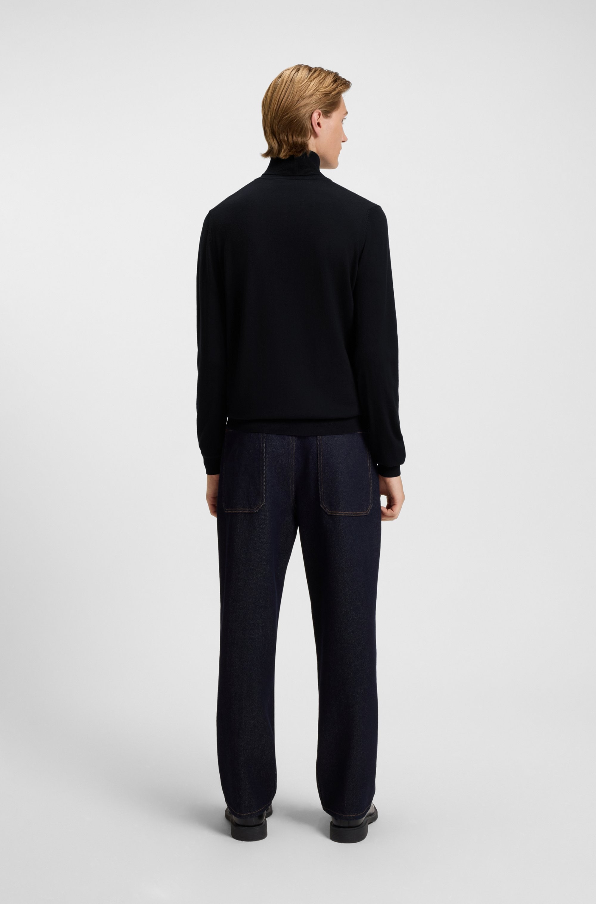 HUGO Rollkragenpullover »San Thomas-M« aus Merinowolle, regular fit