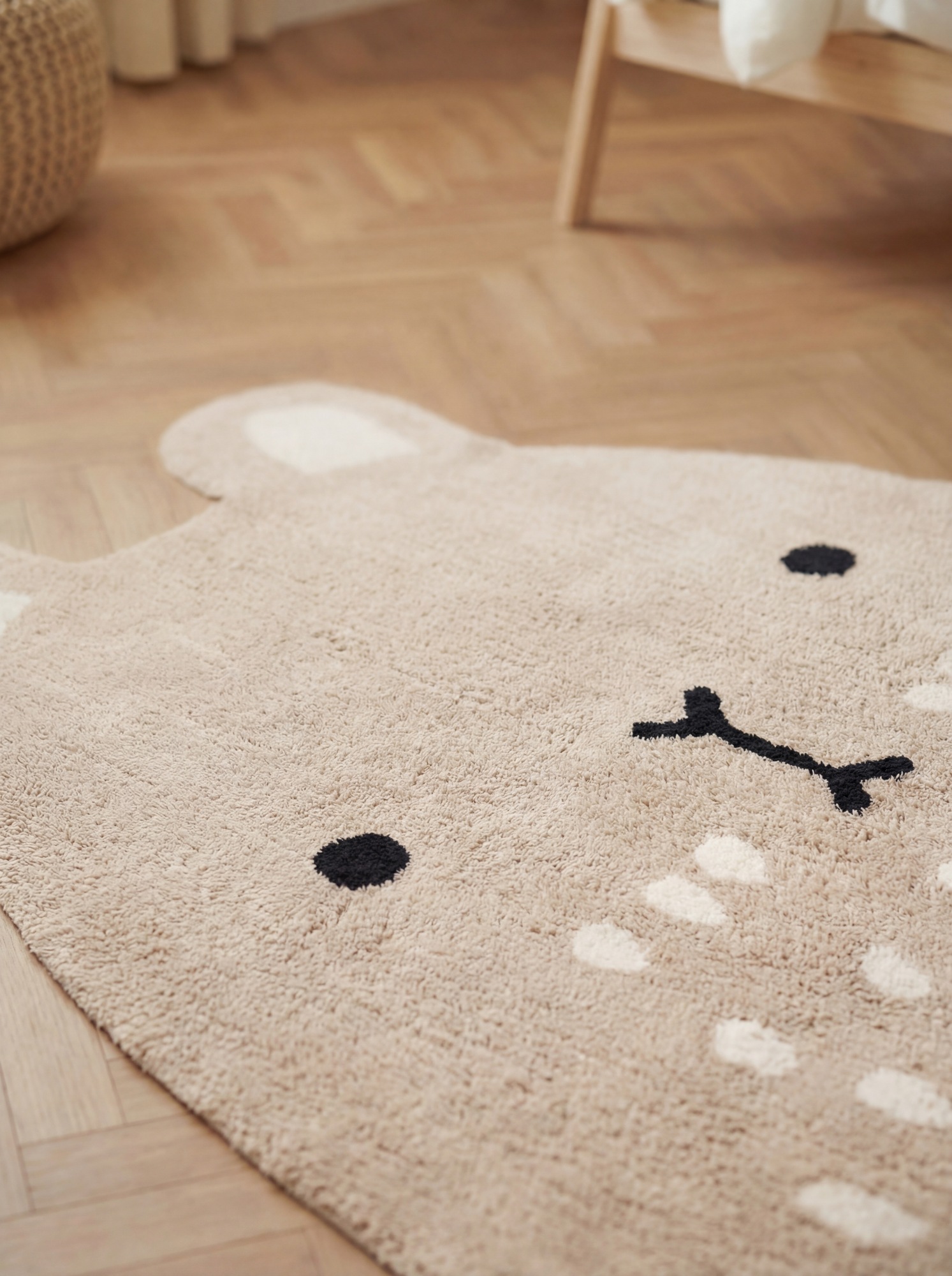 HANSE Home Kinderteppich »Pucki« Motivform 10 mm Höhe Waschbar, Handgemacht, Baumwolle, Rutschfest Spielteppich Kinderzimmer