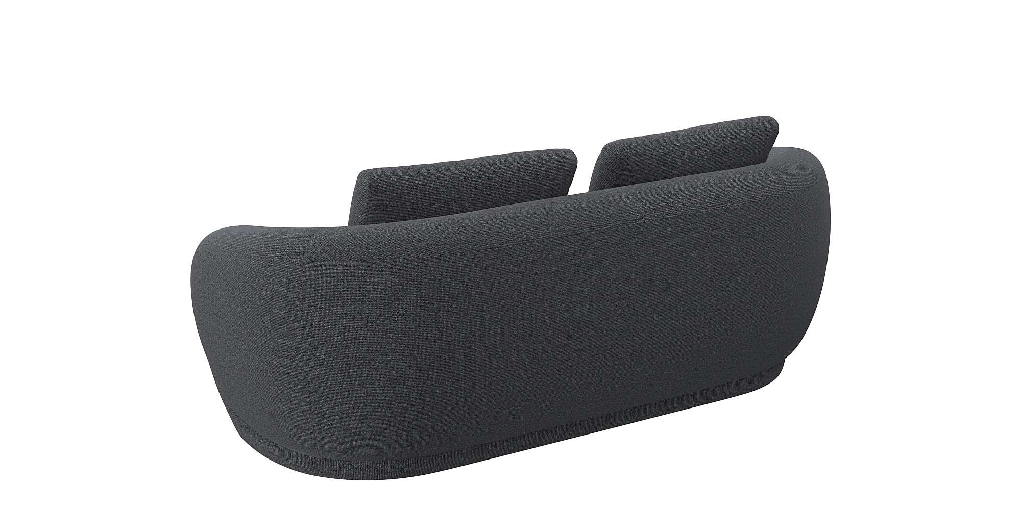 FLEXLUX 2,5-Sitzer »Torino, rund, Couch, Loveseat,« Modernes, organisches Sofa-Design, Kaltschaum, Wellenunterfederung