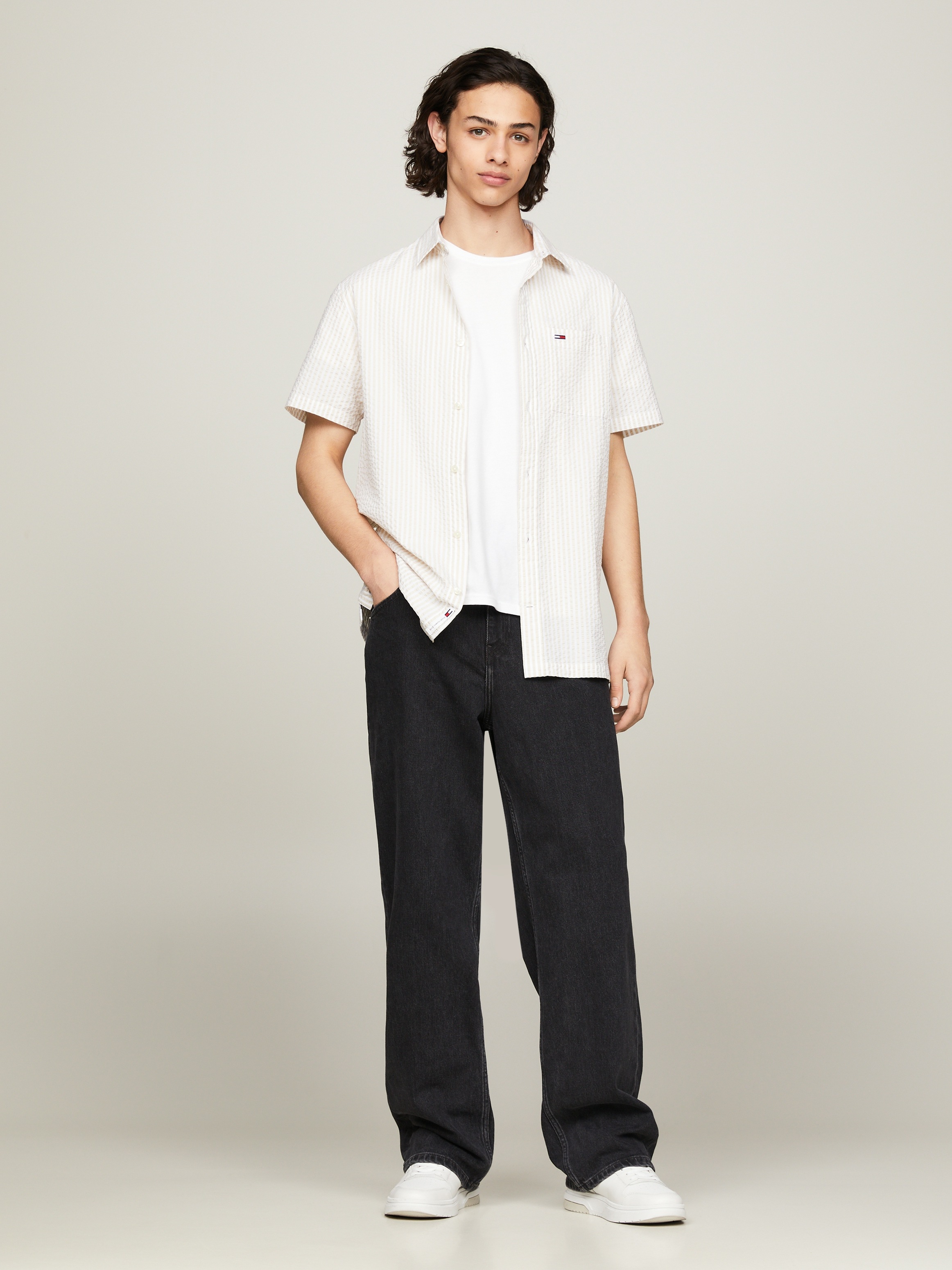 Tommy Jeans Kurzarmhemd »TJM REG STRIPE SEERSUCKER SHIRT«